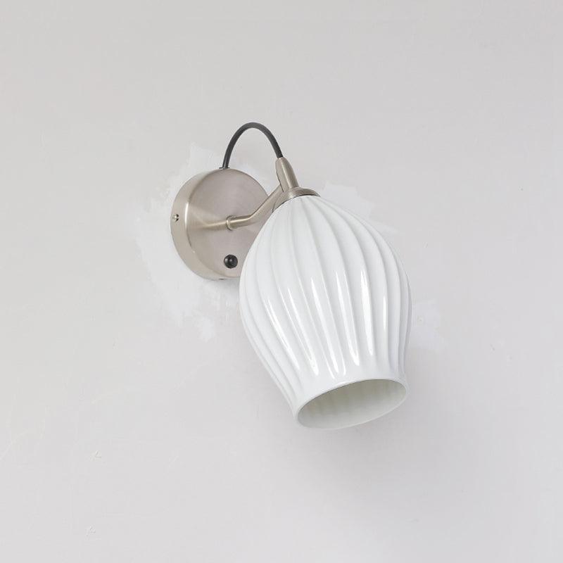 Ceramic Ribbed Wall Light 5.3