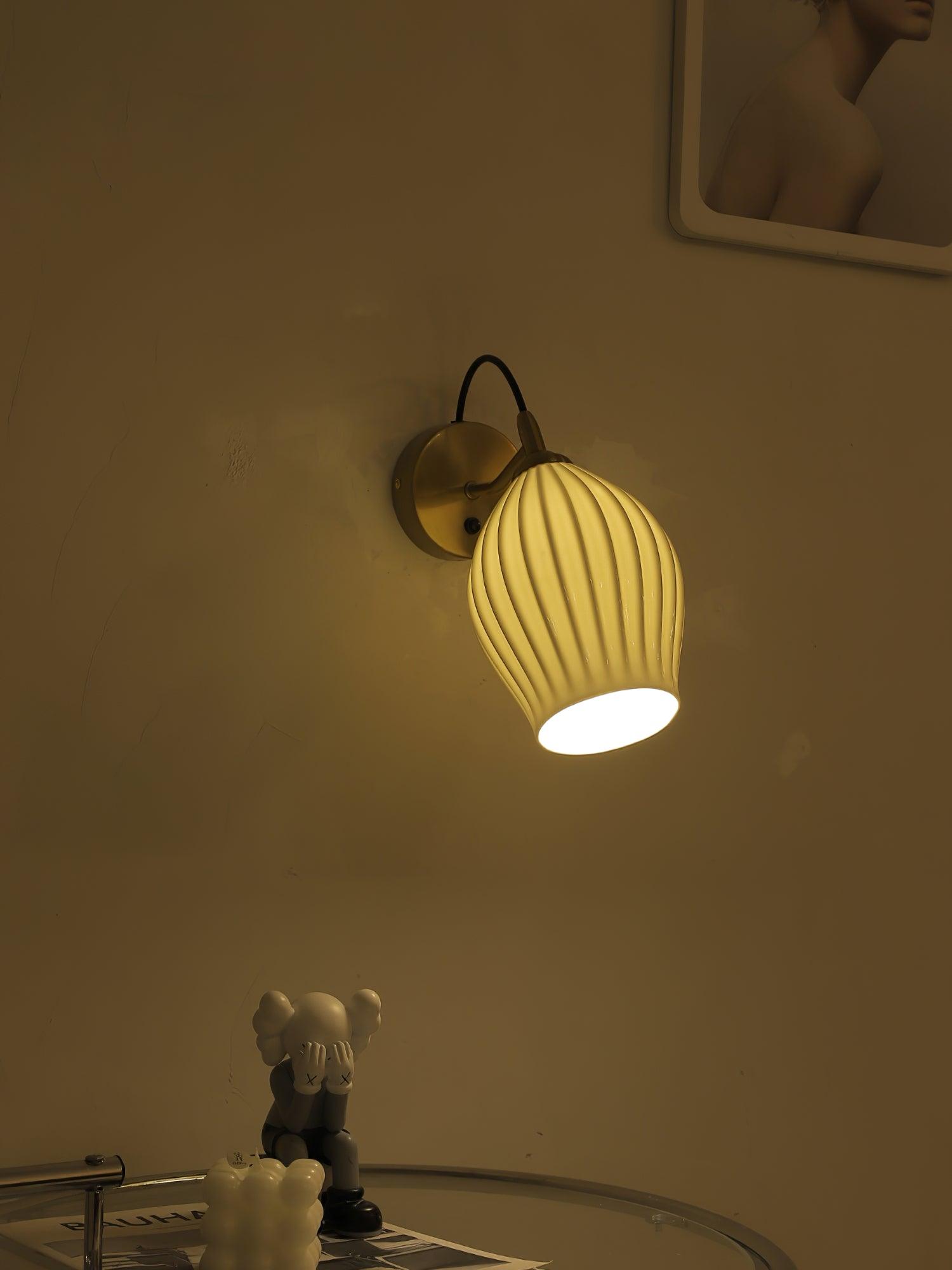 Ceramic Ribbed Wall Light 5.3