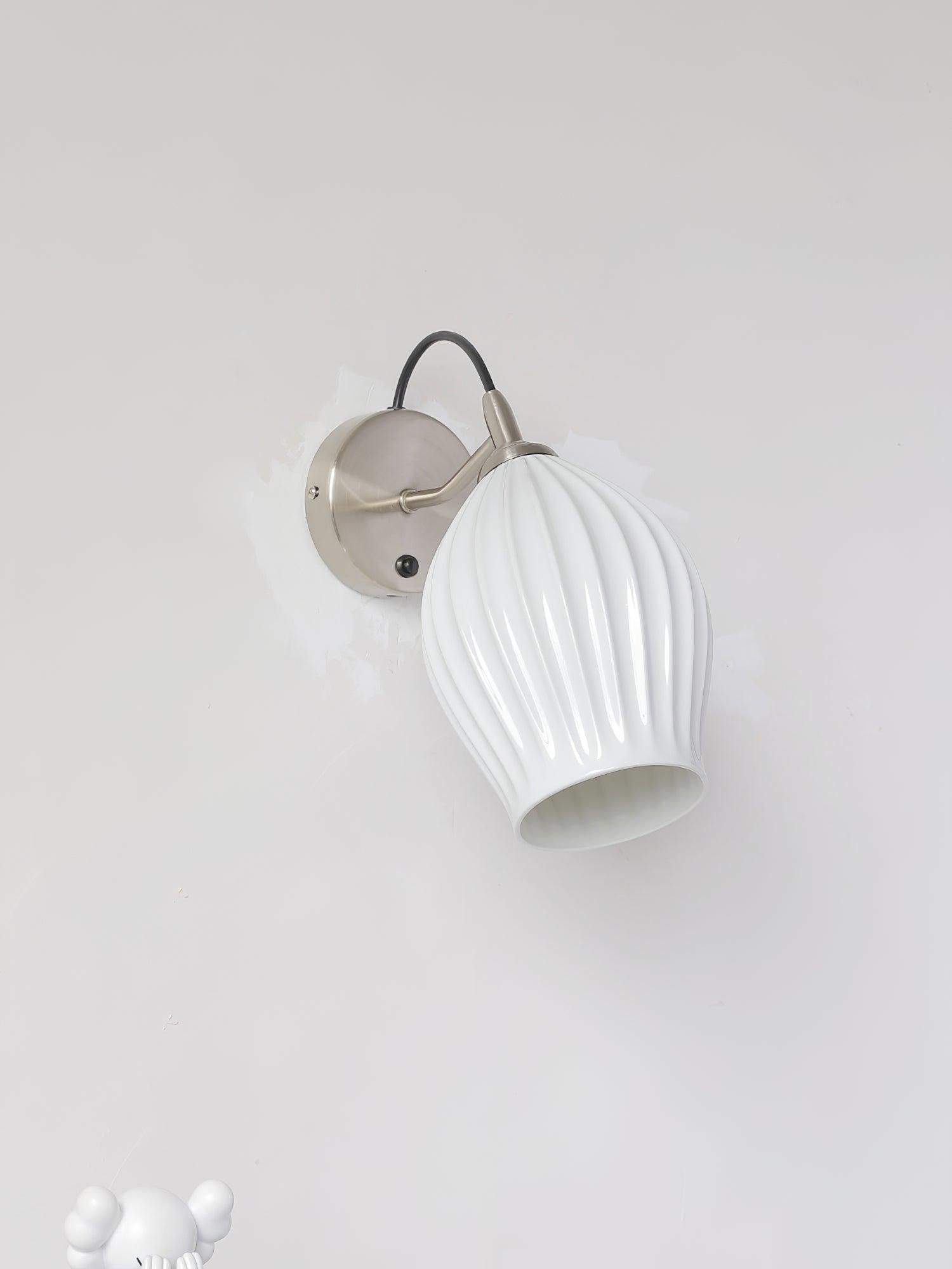 Ceramic Ribbed Wall Light 5.3