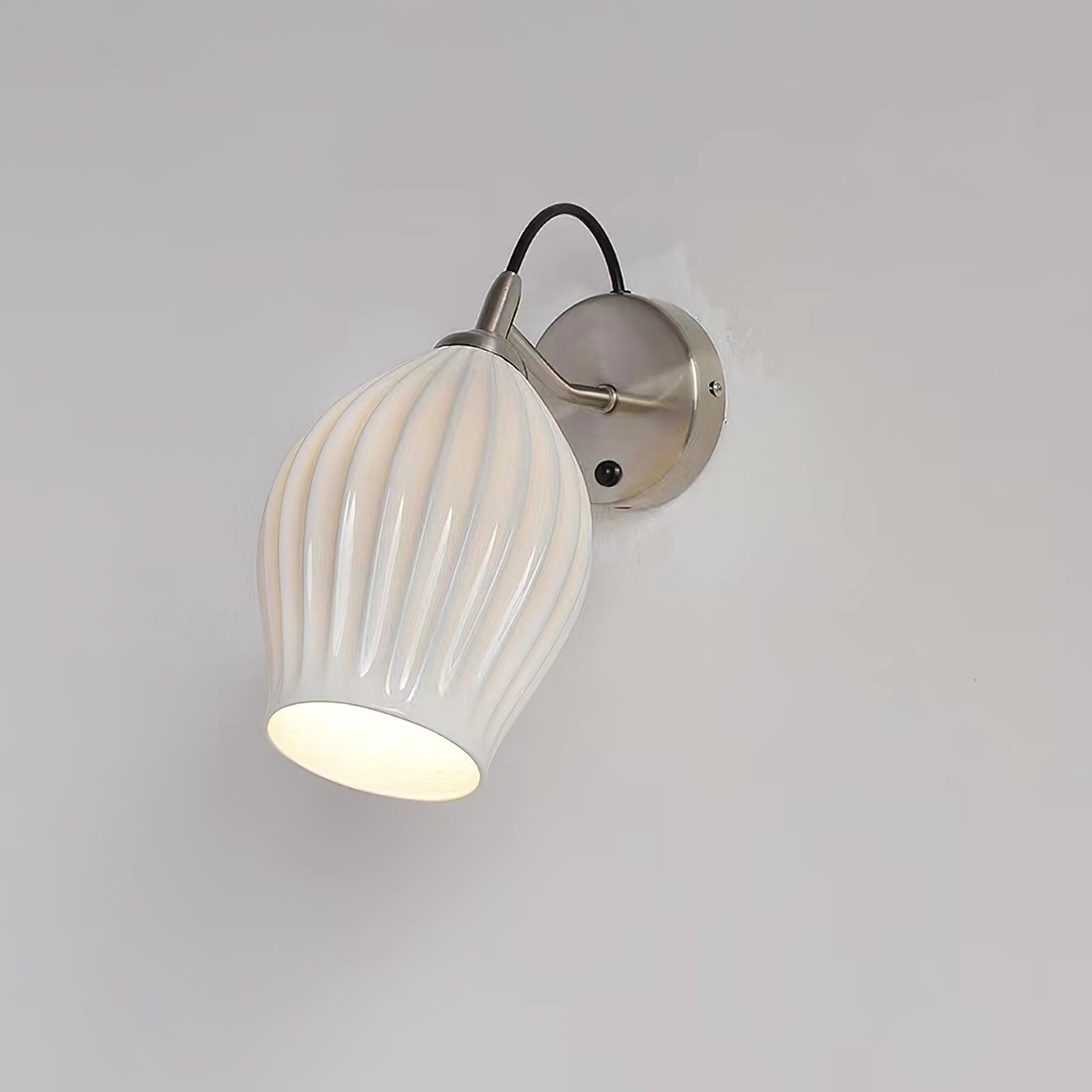 Ceramic Ribbed Wall Light 5.3