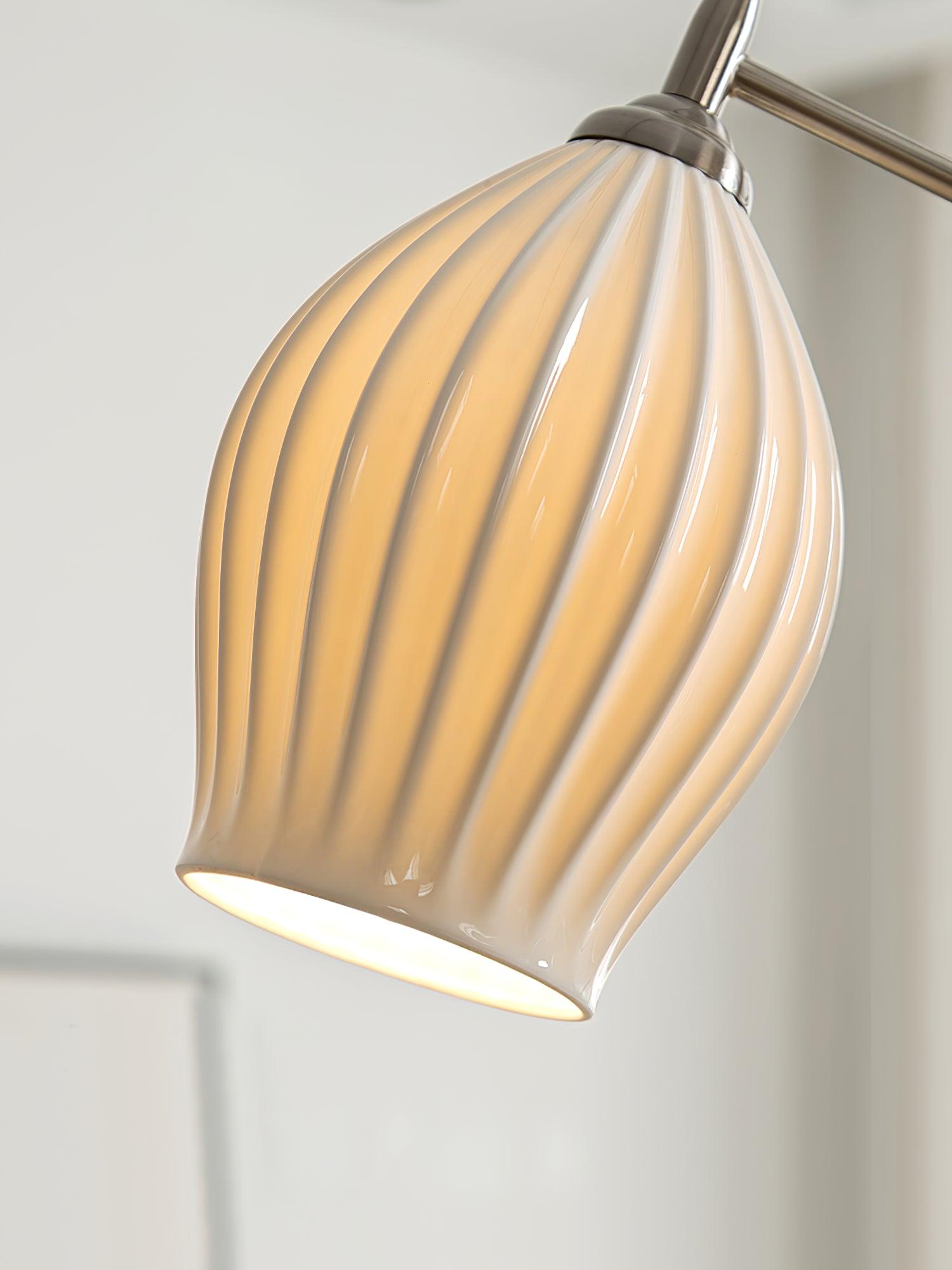 Ceramic Ribbed Wall Light 5.3