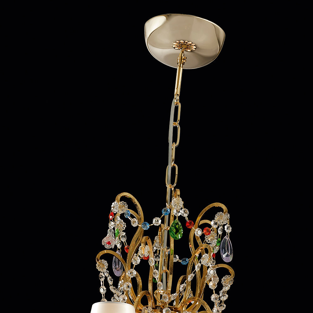 Exclusive Vintage Design Gold Plated Crystal Chandelier