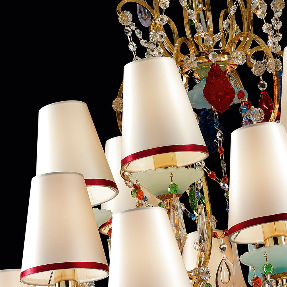 Exclusive Vintage Design Gold Plated Crystal Chandelier