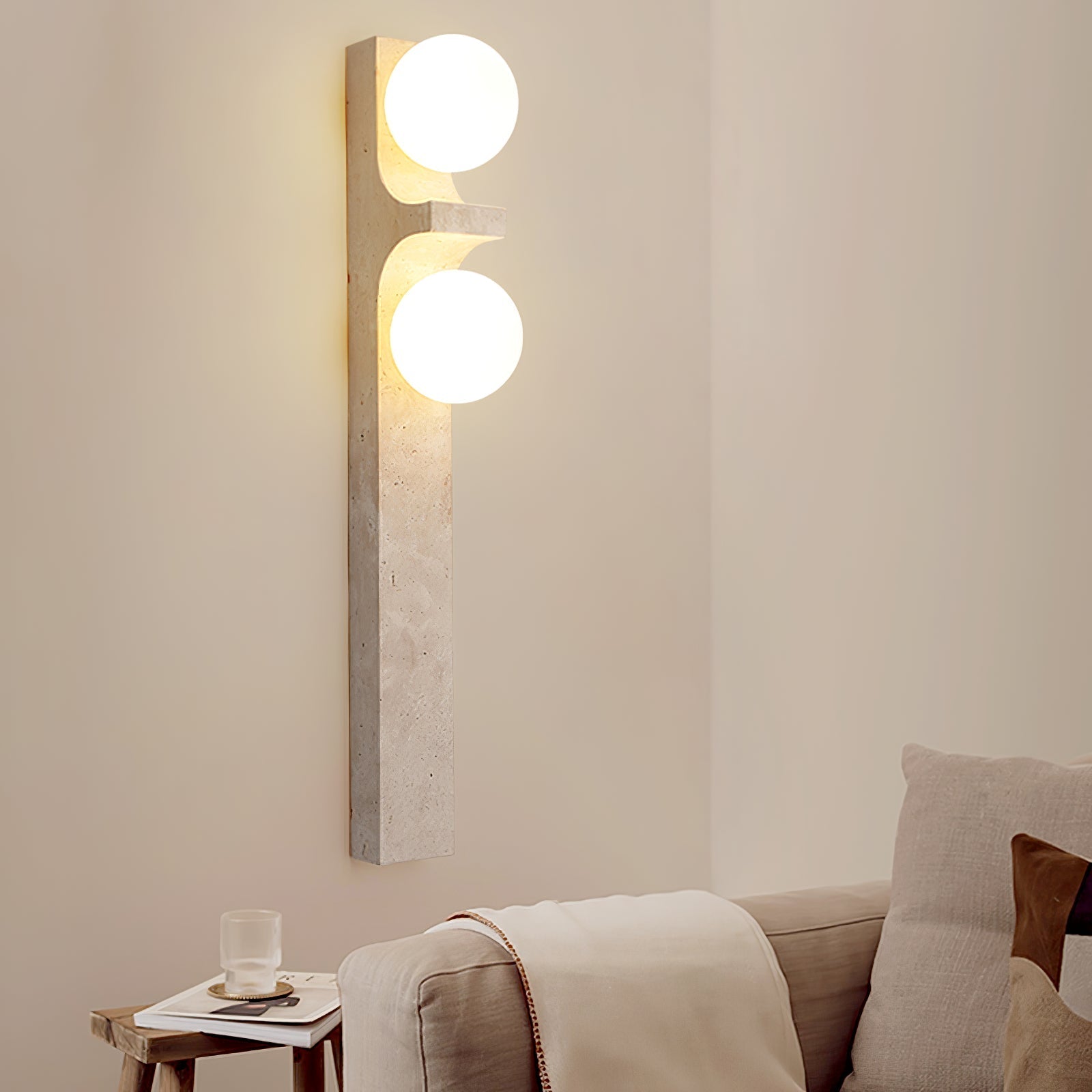 Cirra Travertine Wall Sconce