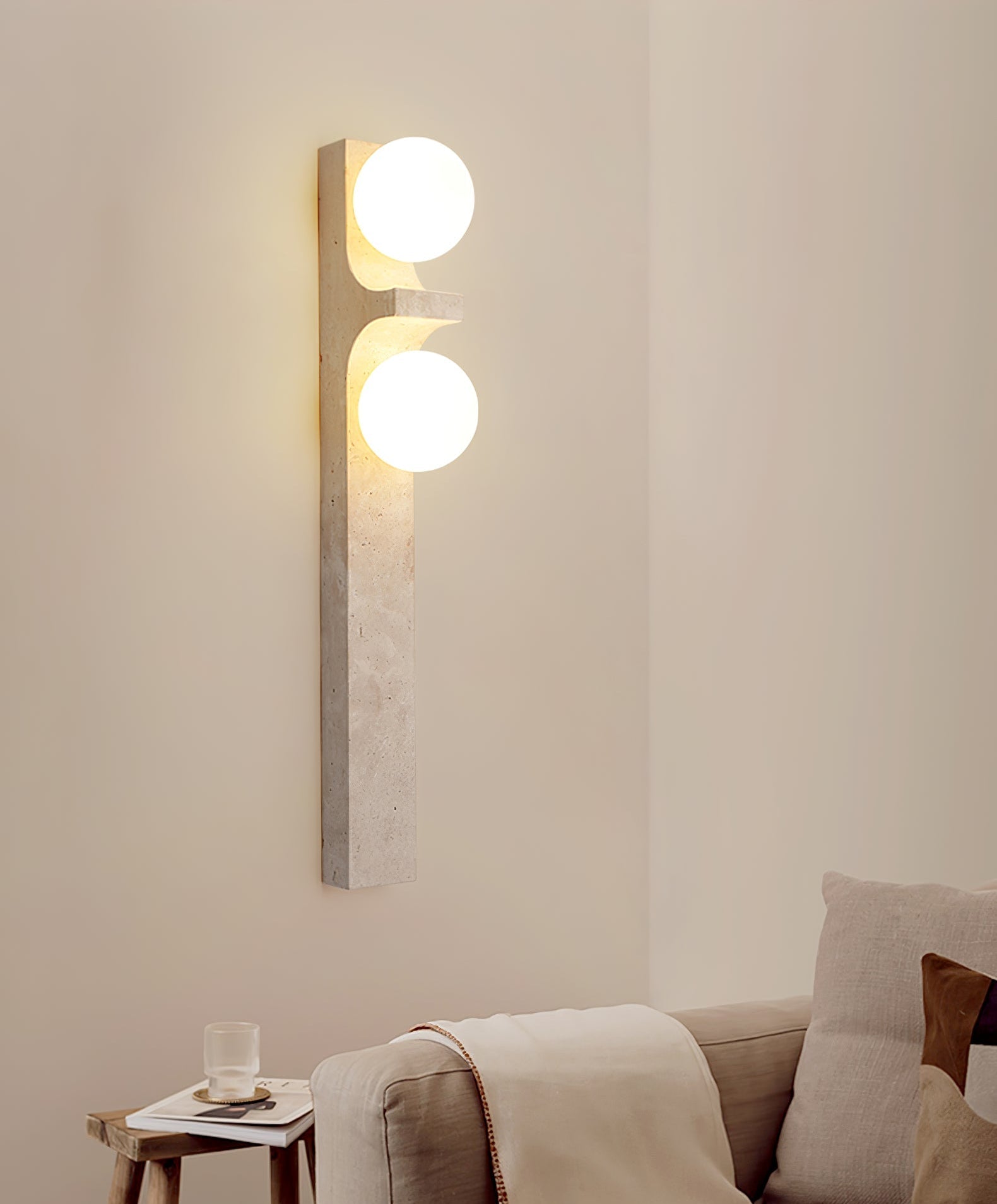 Cirra Travertine Wall Sconce