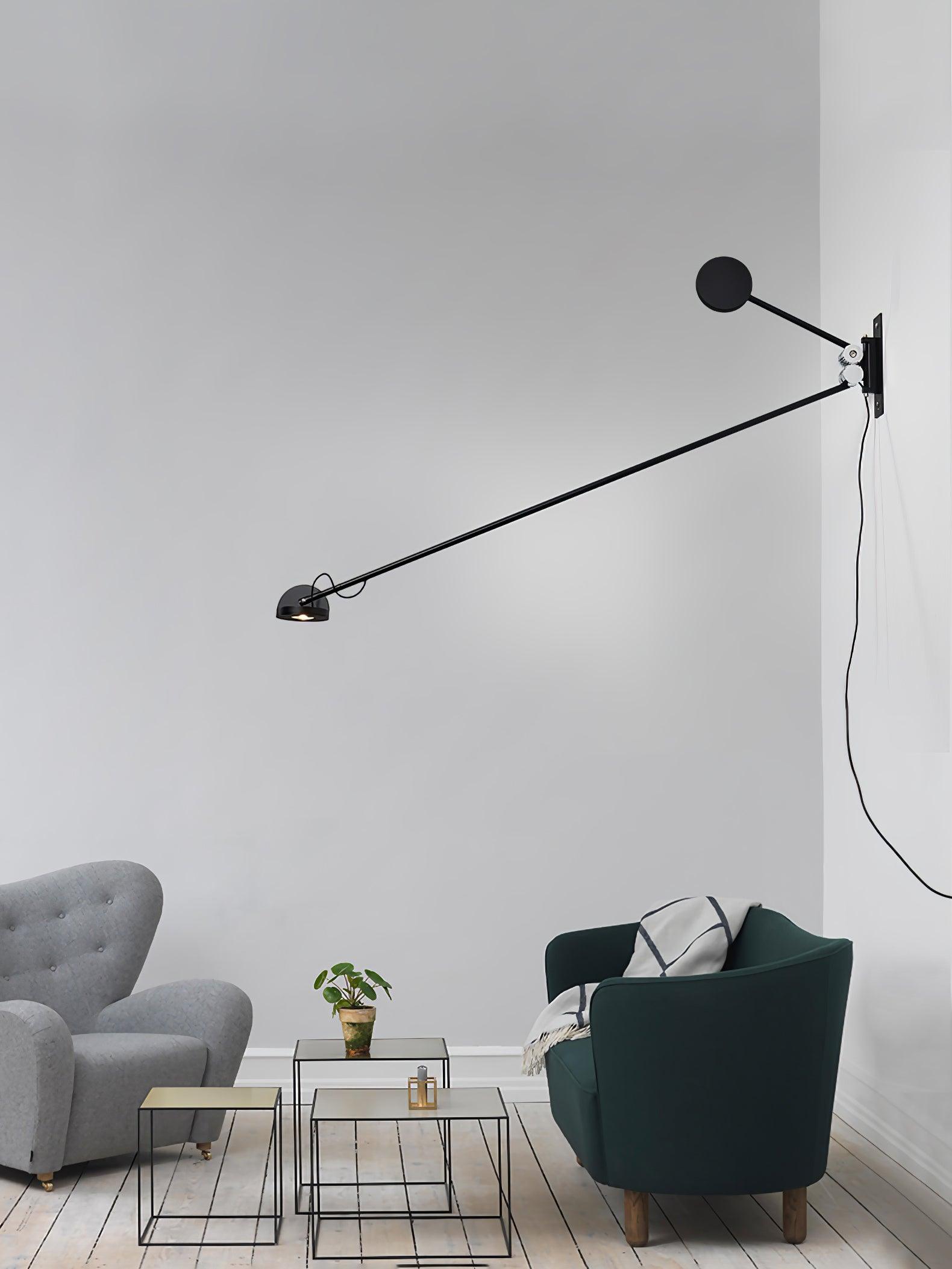 Precision Movement Wall Light - Black Wall Lamp, Bedroom Wall Sconce, detail 5