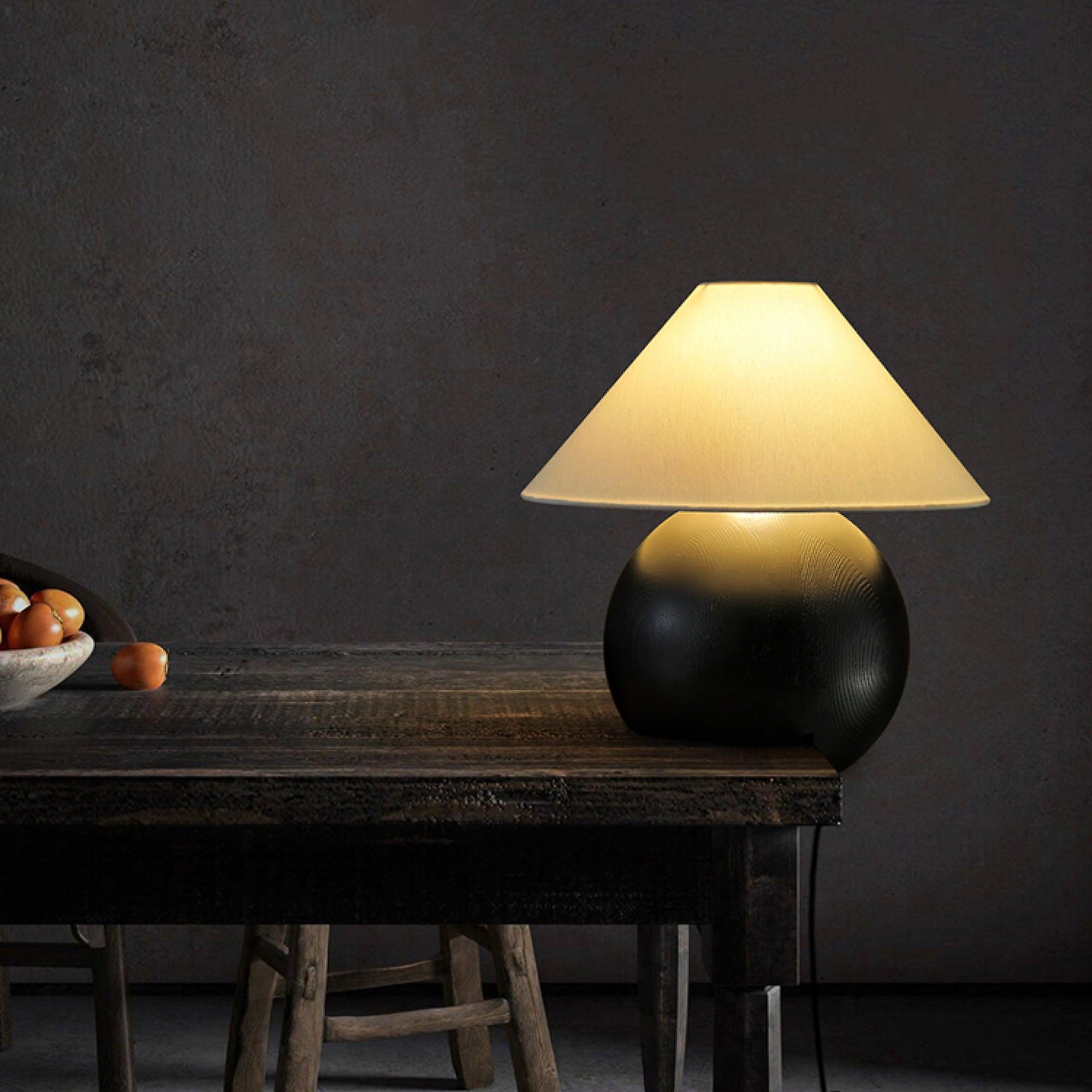 Corner Log Table Lamp 13.8