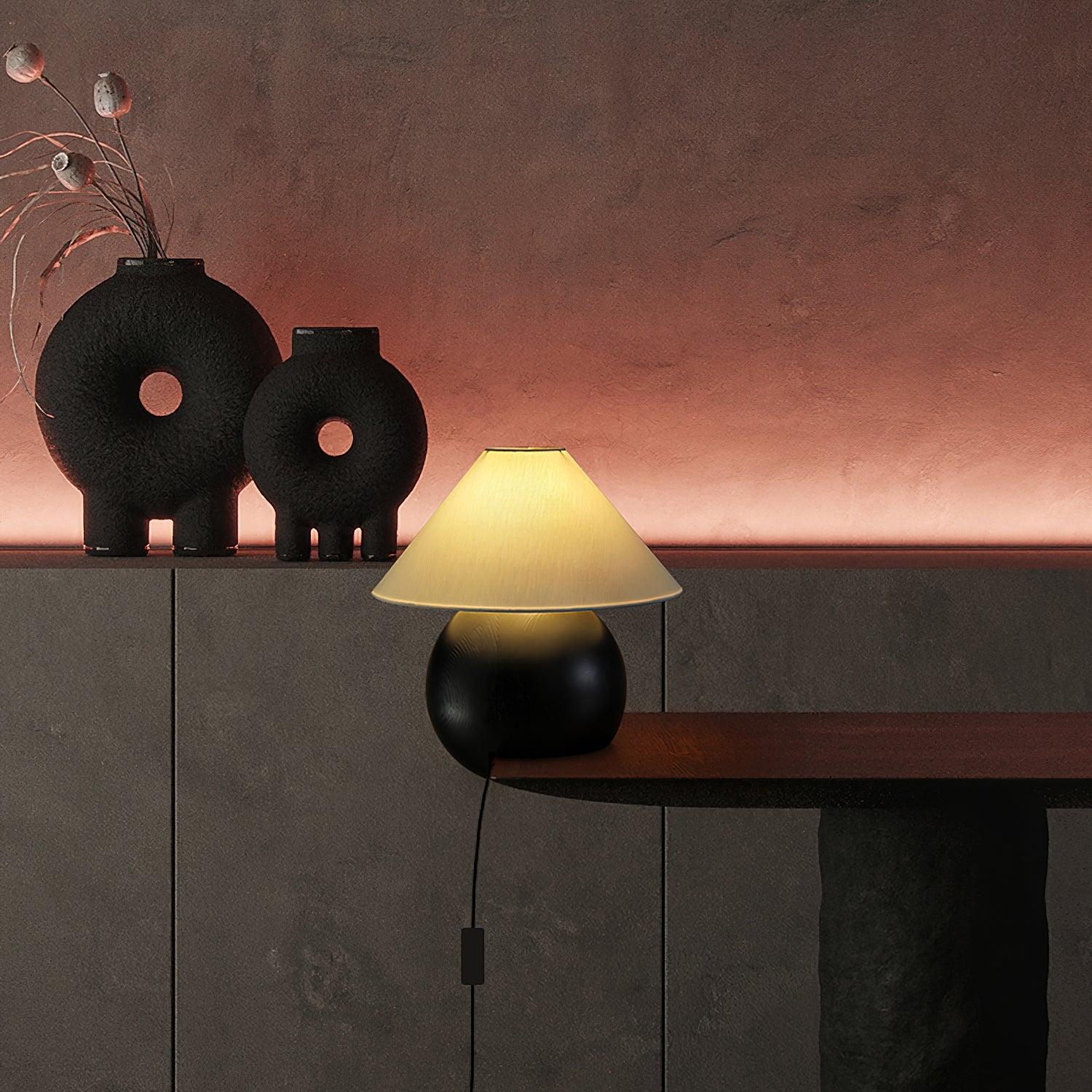 Corner Log Table Lamp 13.8