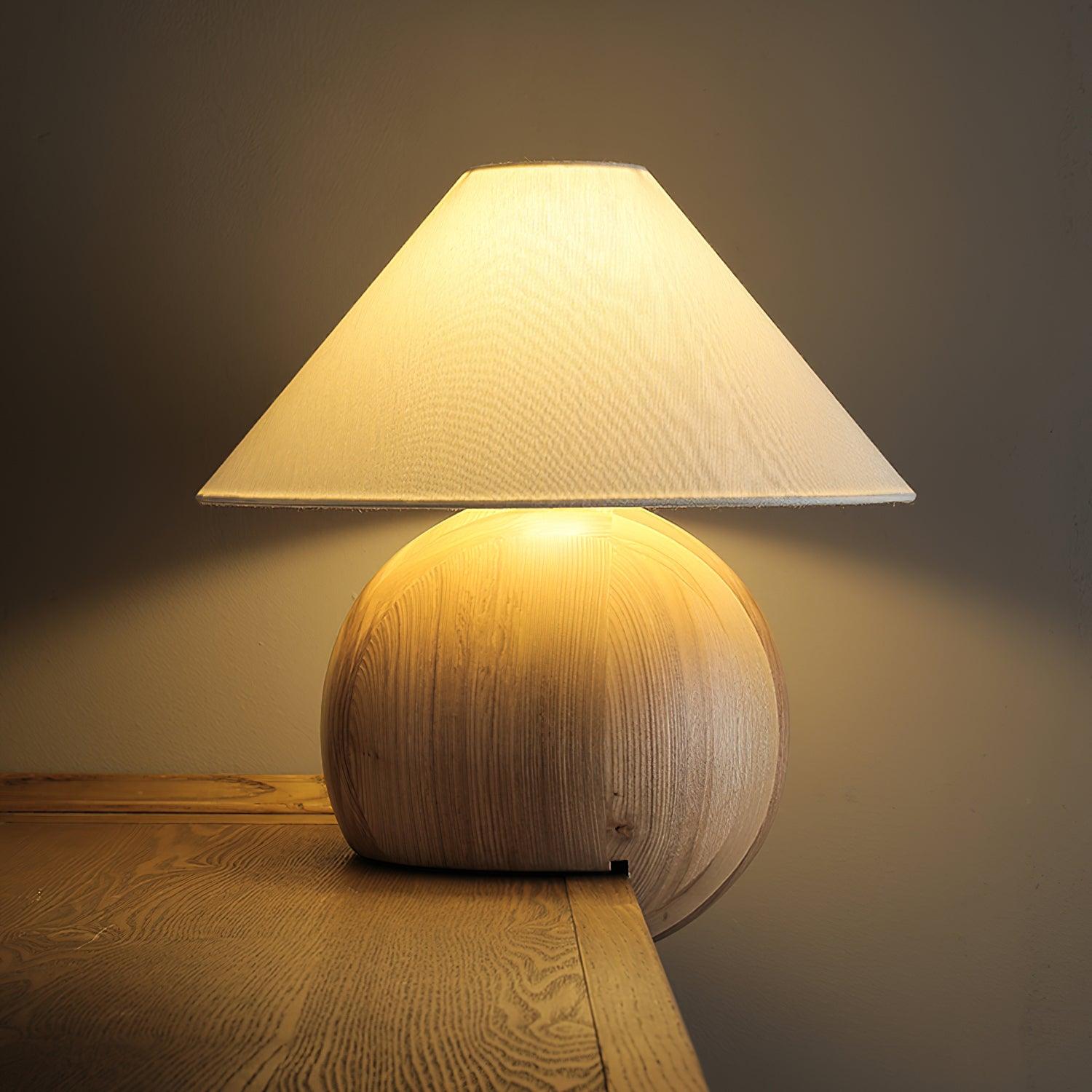 Corner Log Table Lamp 13.8