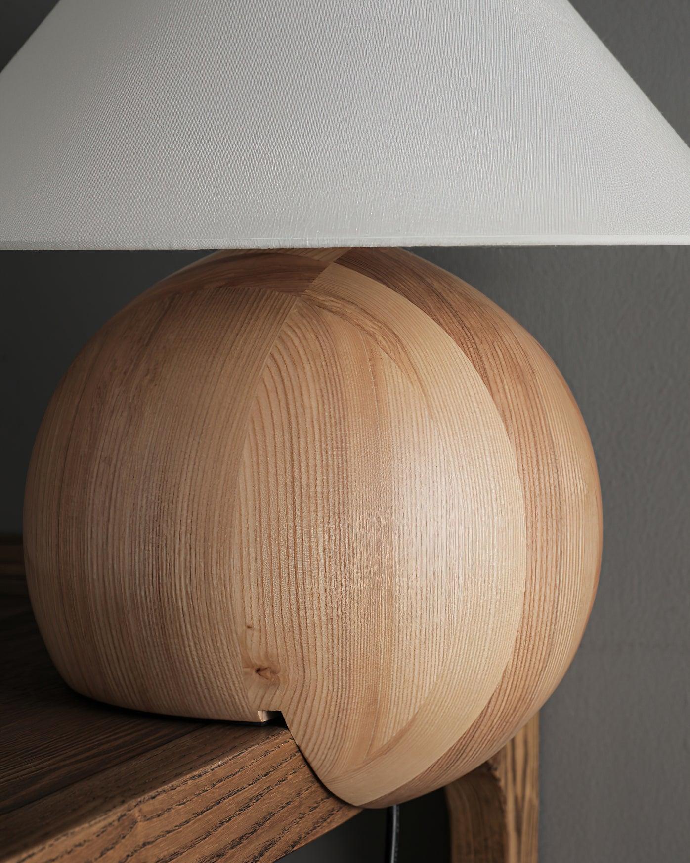 Corner Log Table Lamp 13.8