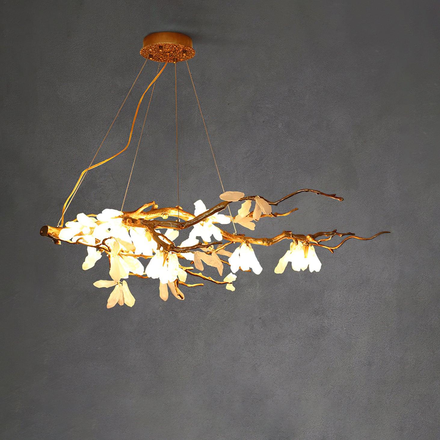 Crushed Natural Stone Chandelier detail view 3