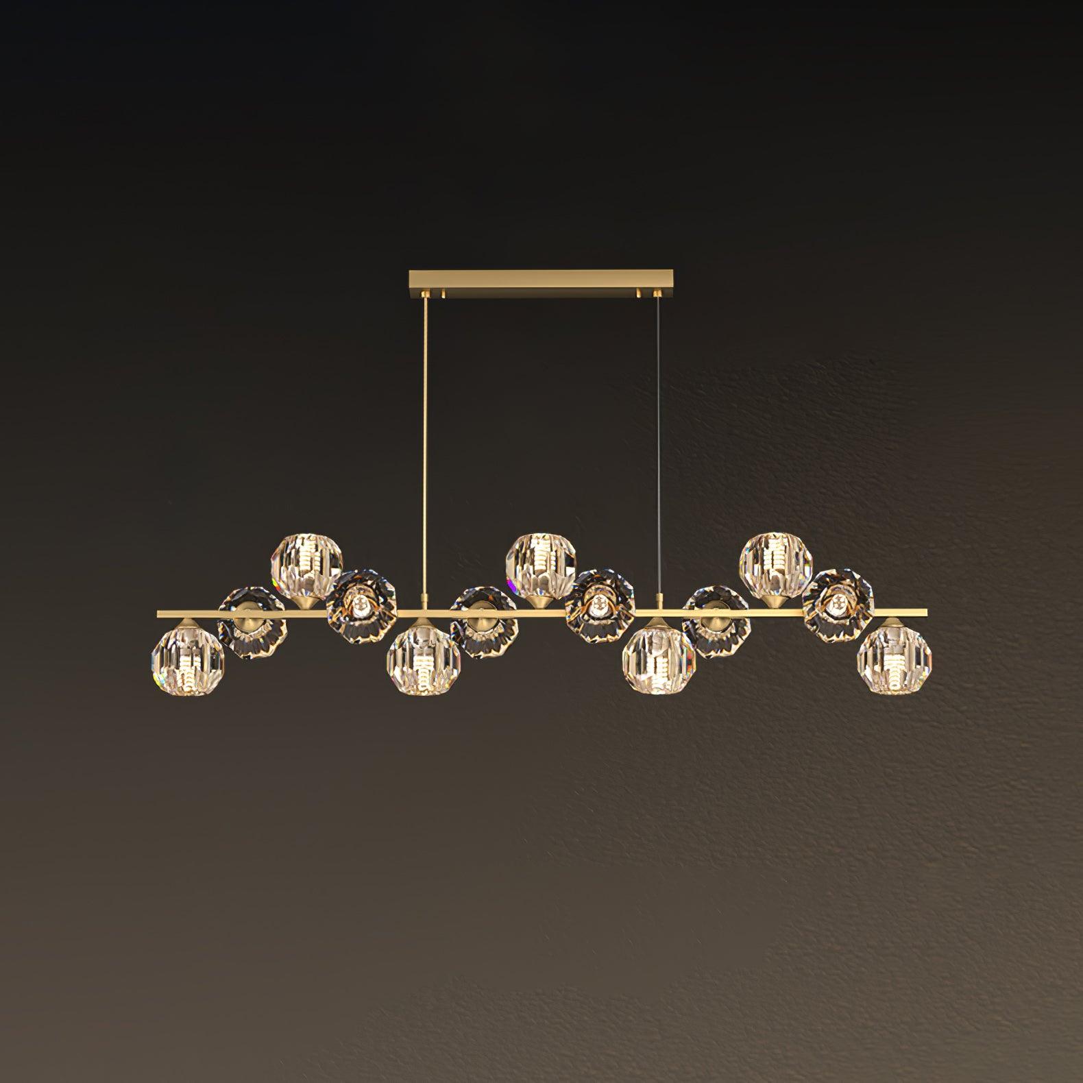 Crystal Glass Ball Chandelier