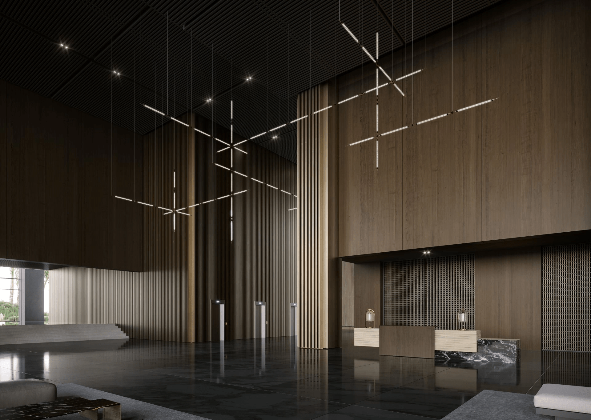 Crystal Grid Customizable Chandelier