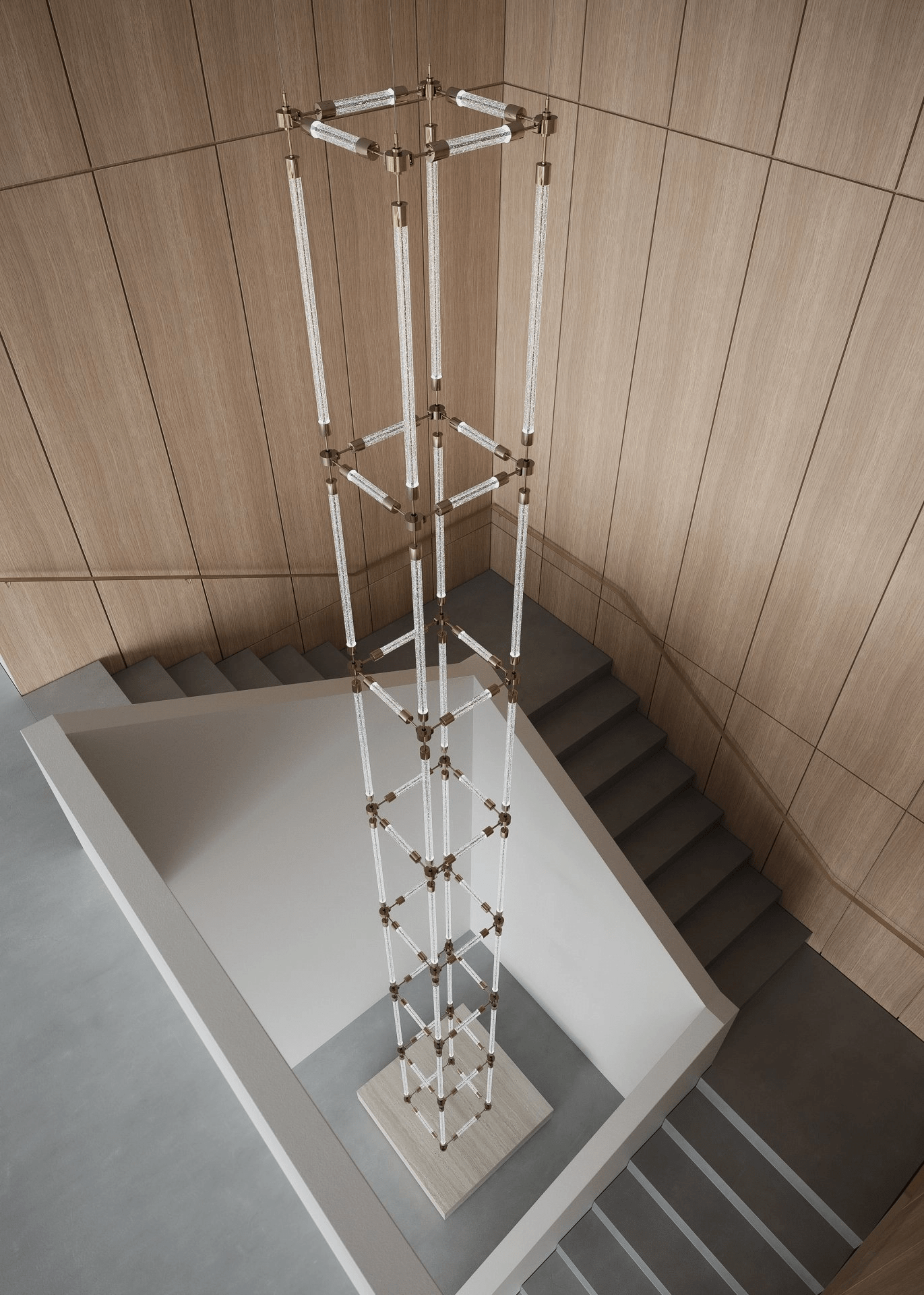 Crystal Grid Customizable Chandelier