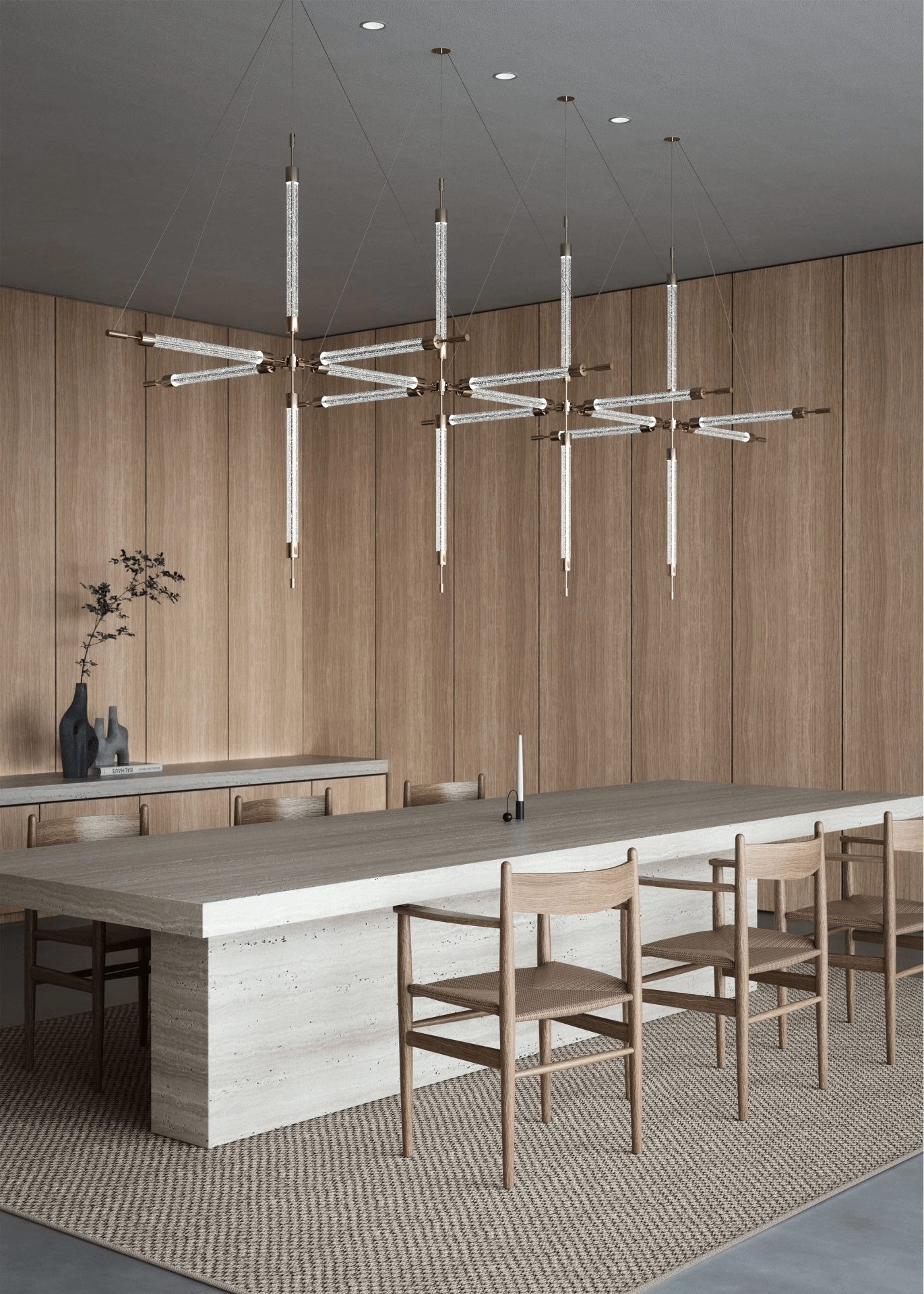 Crystal Grid Customizable Chandelier