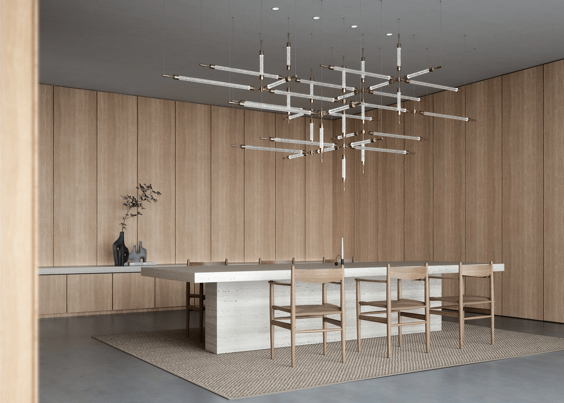 Crystal Grid Customizable Chandelier