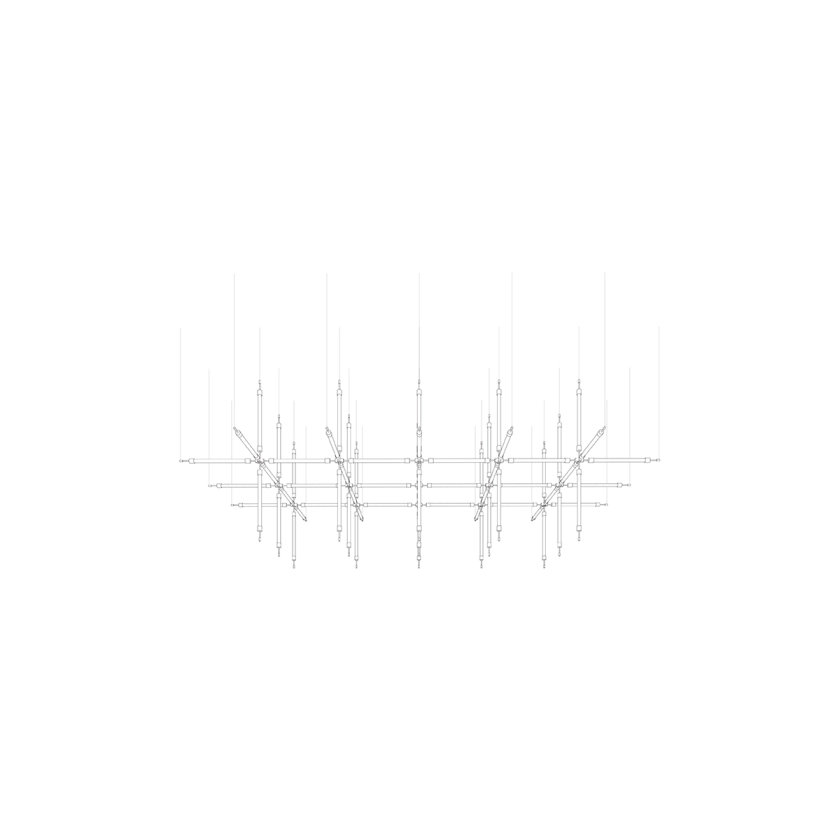 Crystal Grid Customizable Chandelier