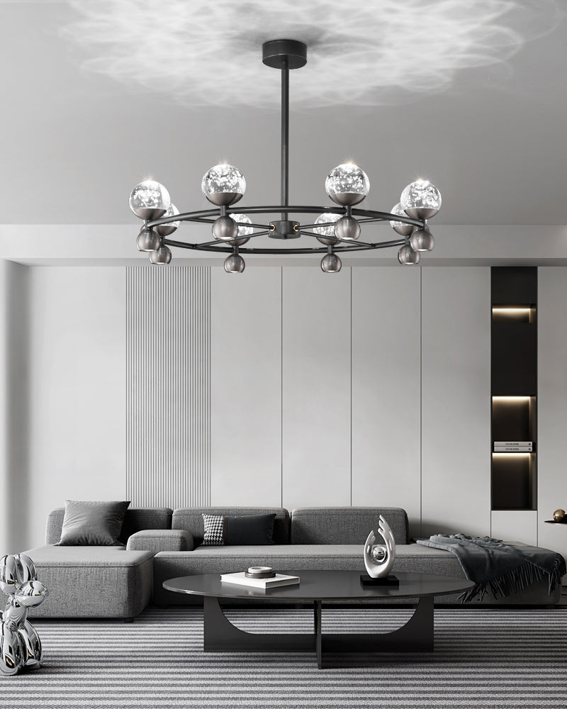 Chandelier detail image with finish, structure, and proportion visible