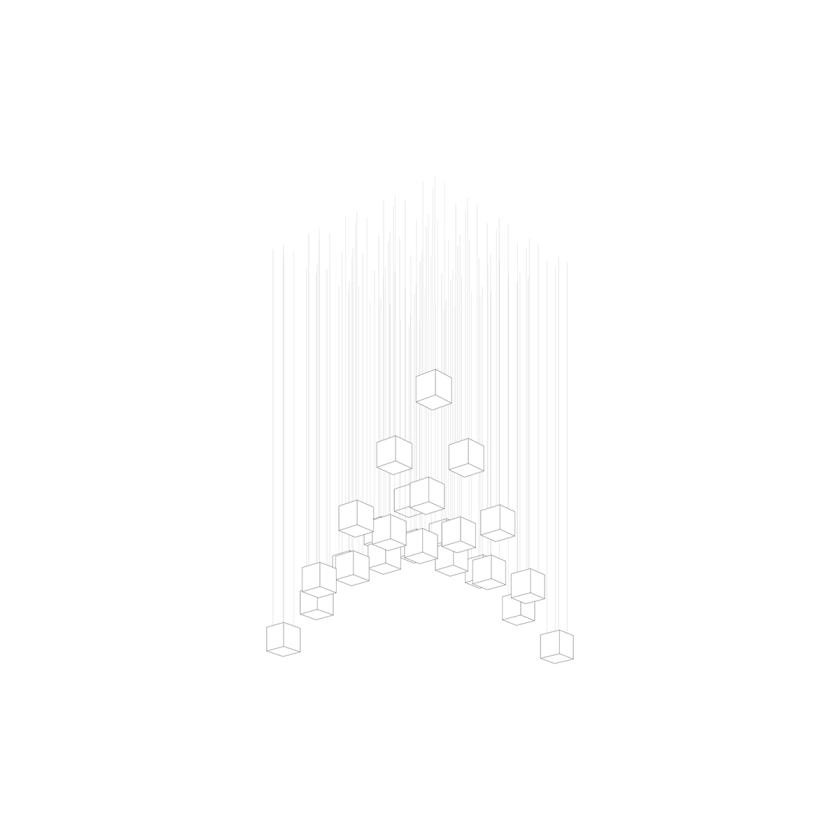 Crystal Pixels Customizable Chandelier