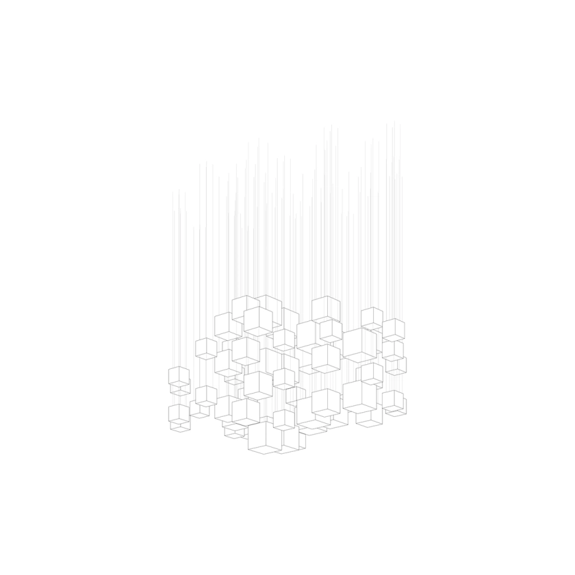 Crystal Pixels Customizable Chandelier