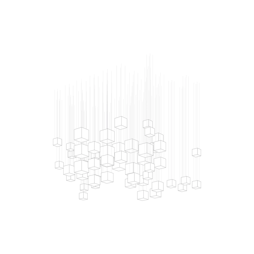 Crystal Pixels Customizable Chandelier