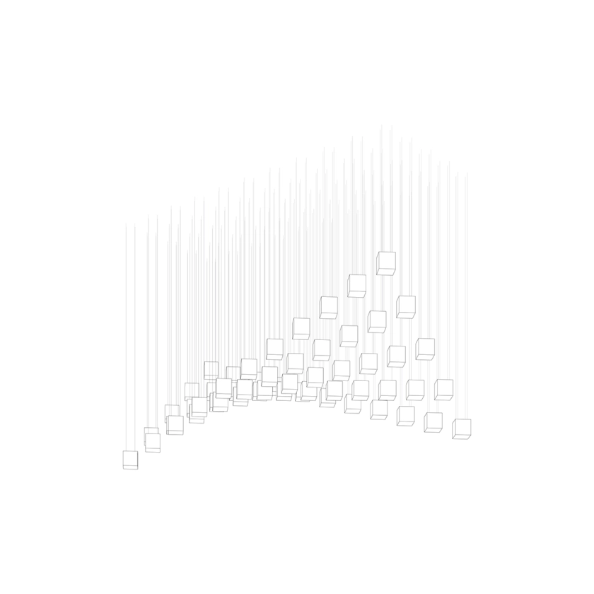 Crystal Pixels Customizable Chandelier