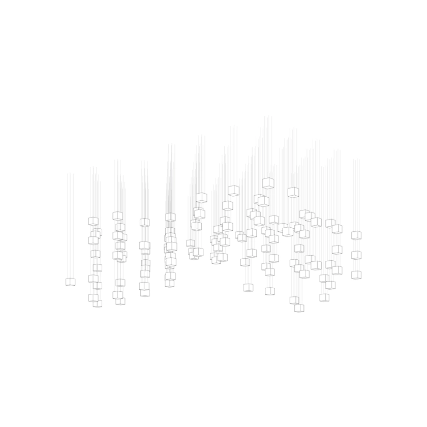 Crystal Pixels Customizable Chandelier