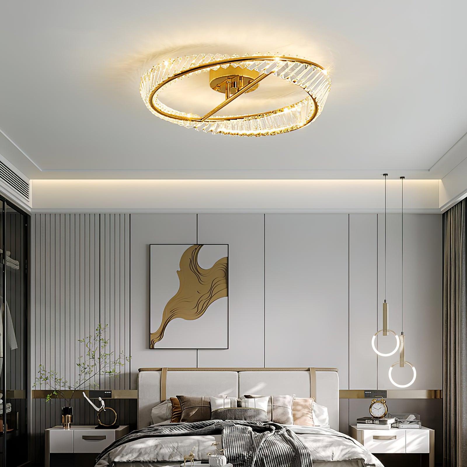 Crystal Rings Ceiling Light