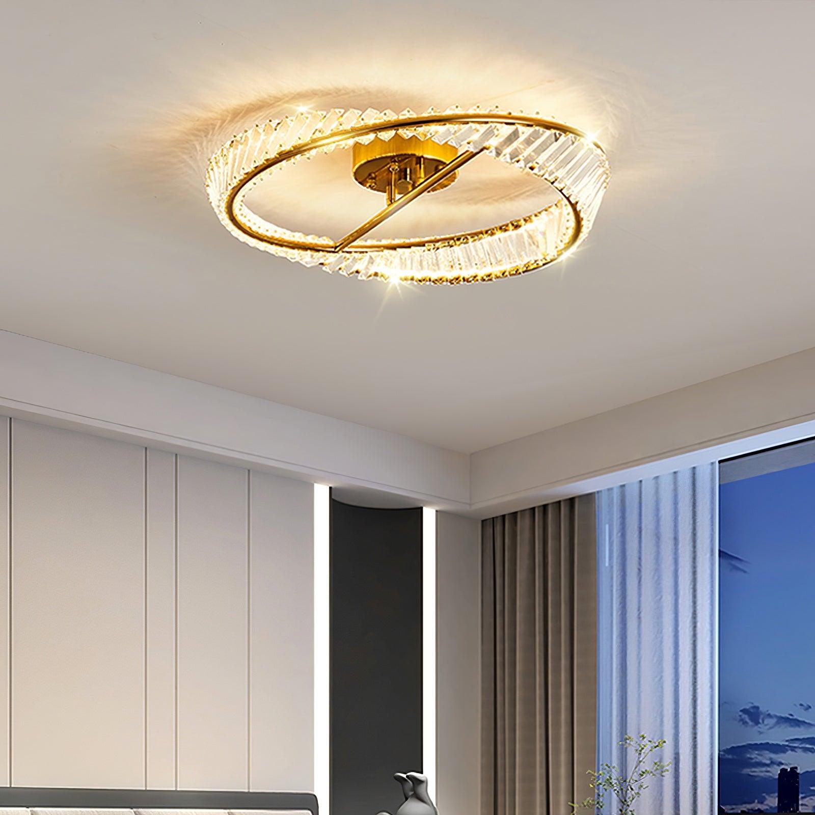 Crystal Rings Ceiling Light