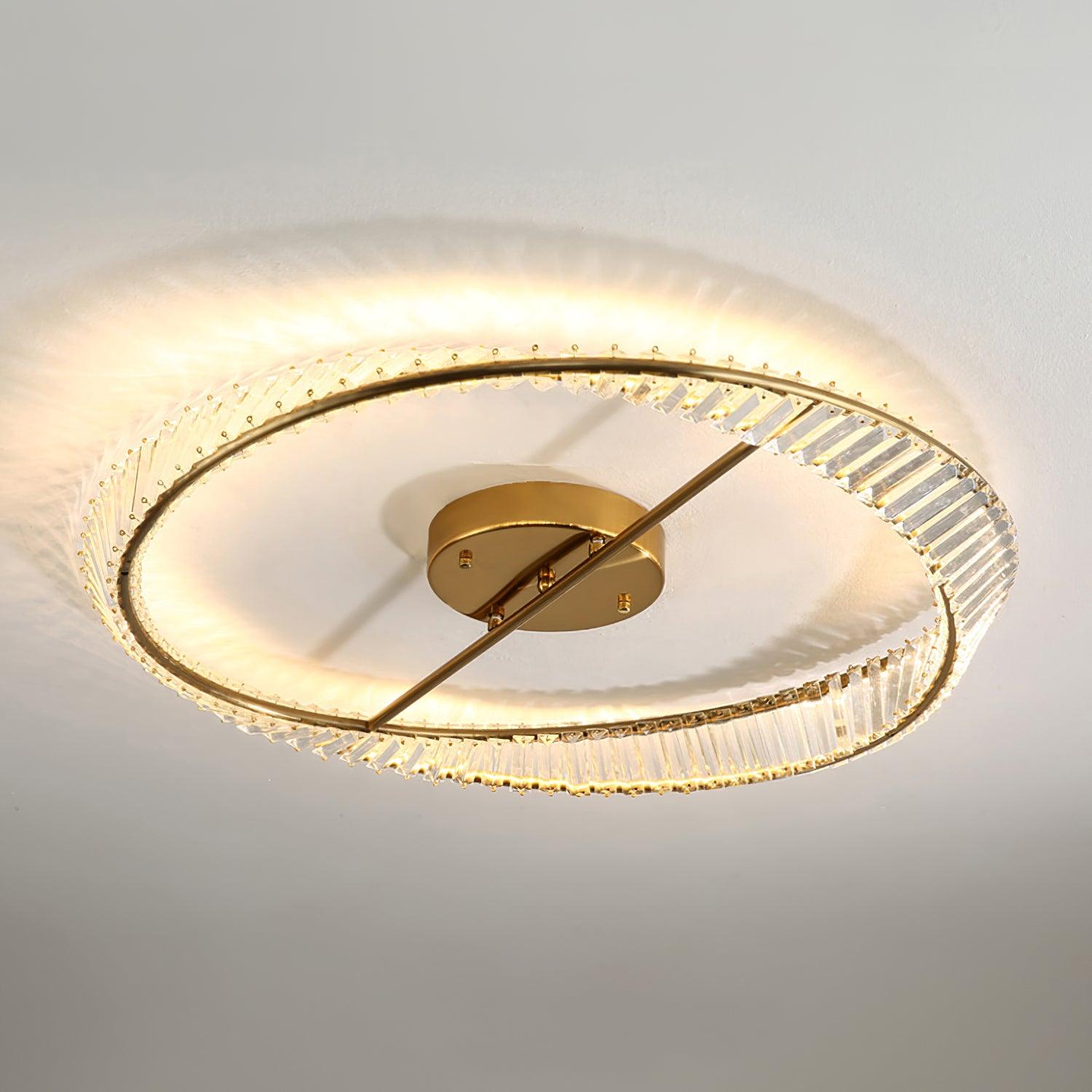 Crystal Rings Ceiling Light