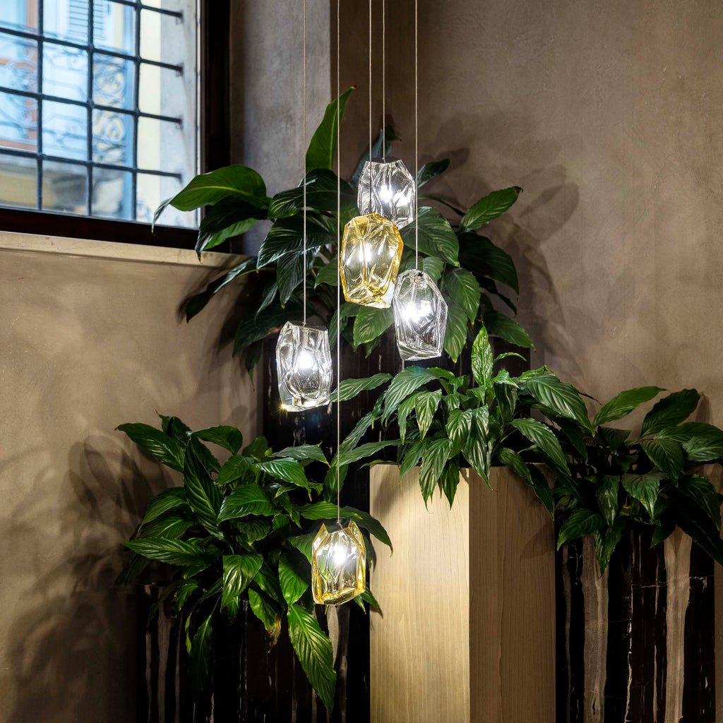 Crystal Rock Cluster Chandelier