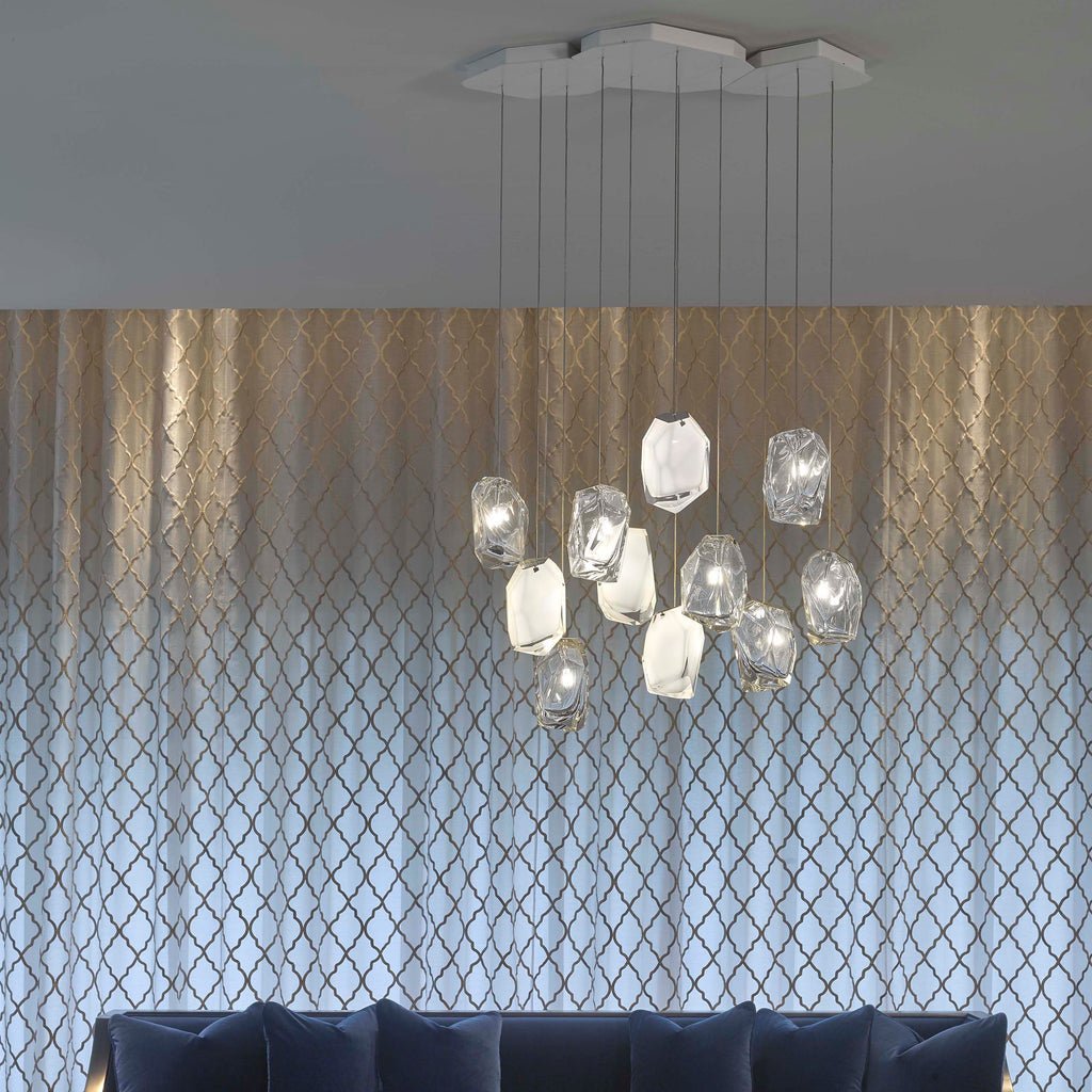 Crystal Rock Cluster Chandelier