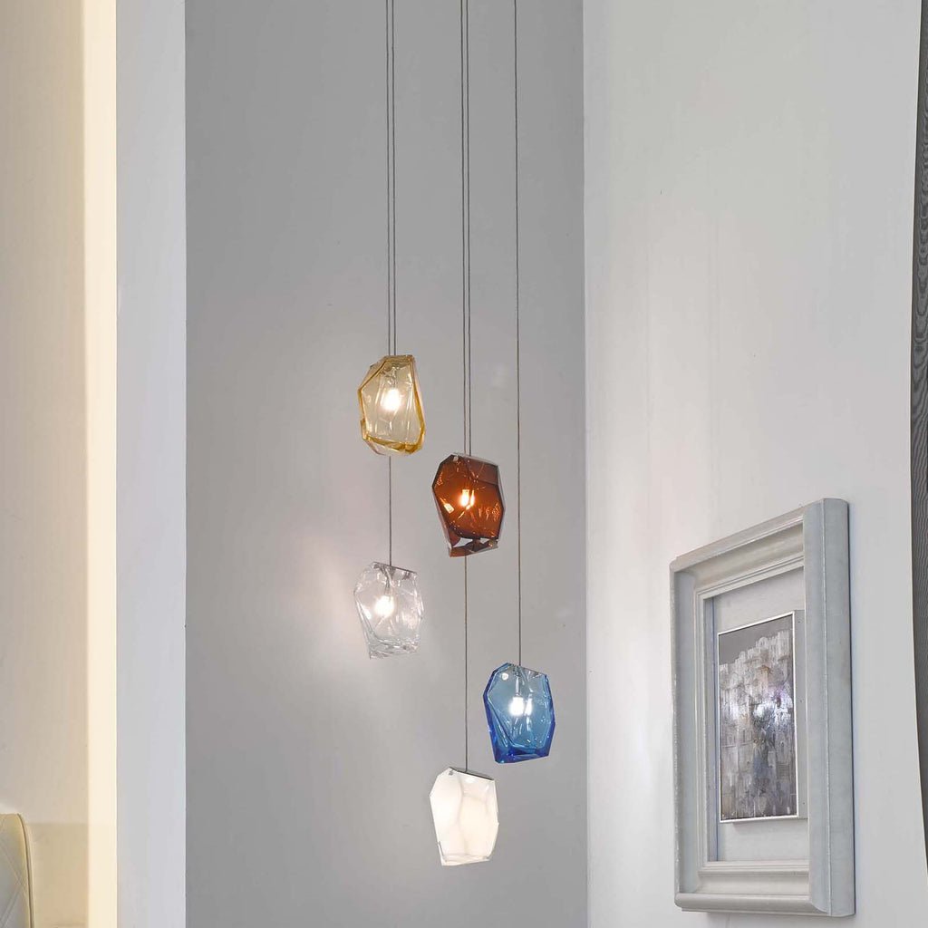 Crystal Rock Cluster Chandelier