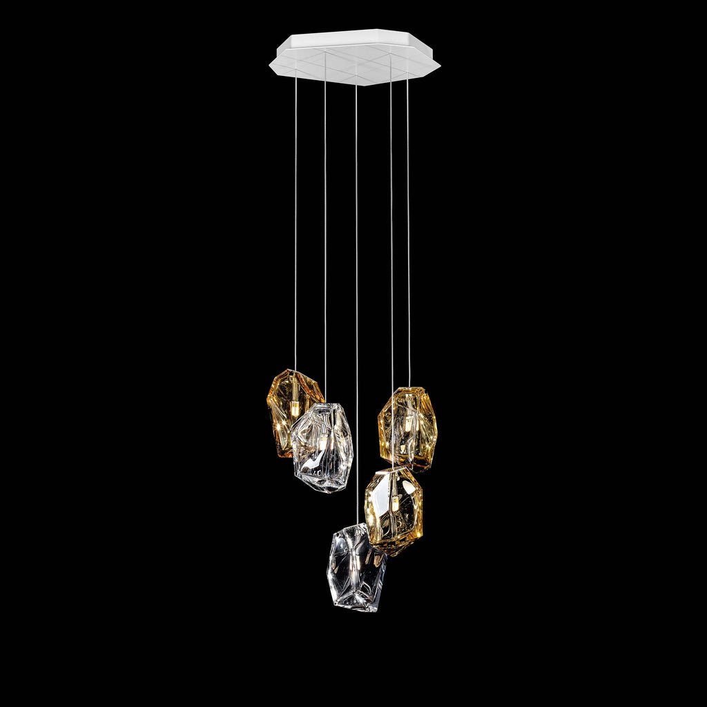 Crystal Rock Cluster Chandelier