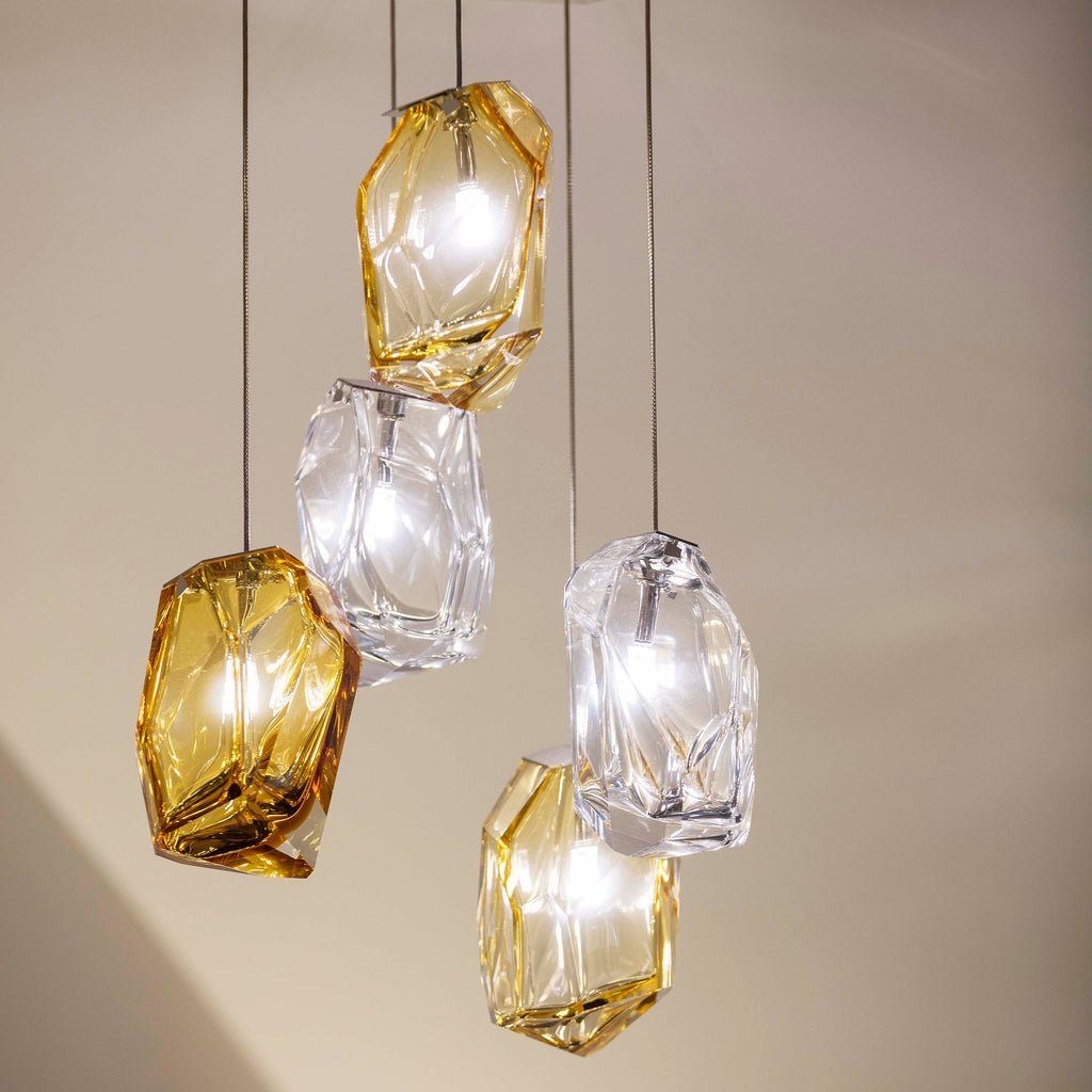 Crystal Rock Cluster Chandelier