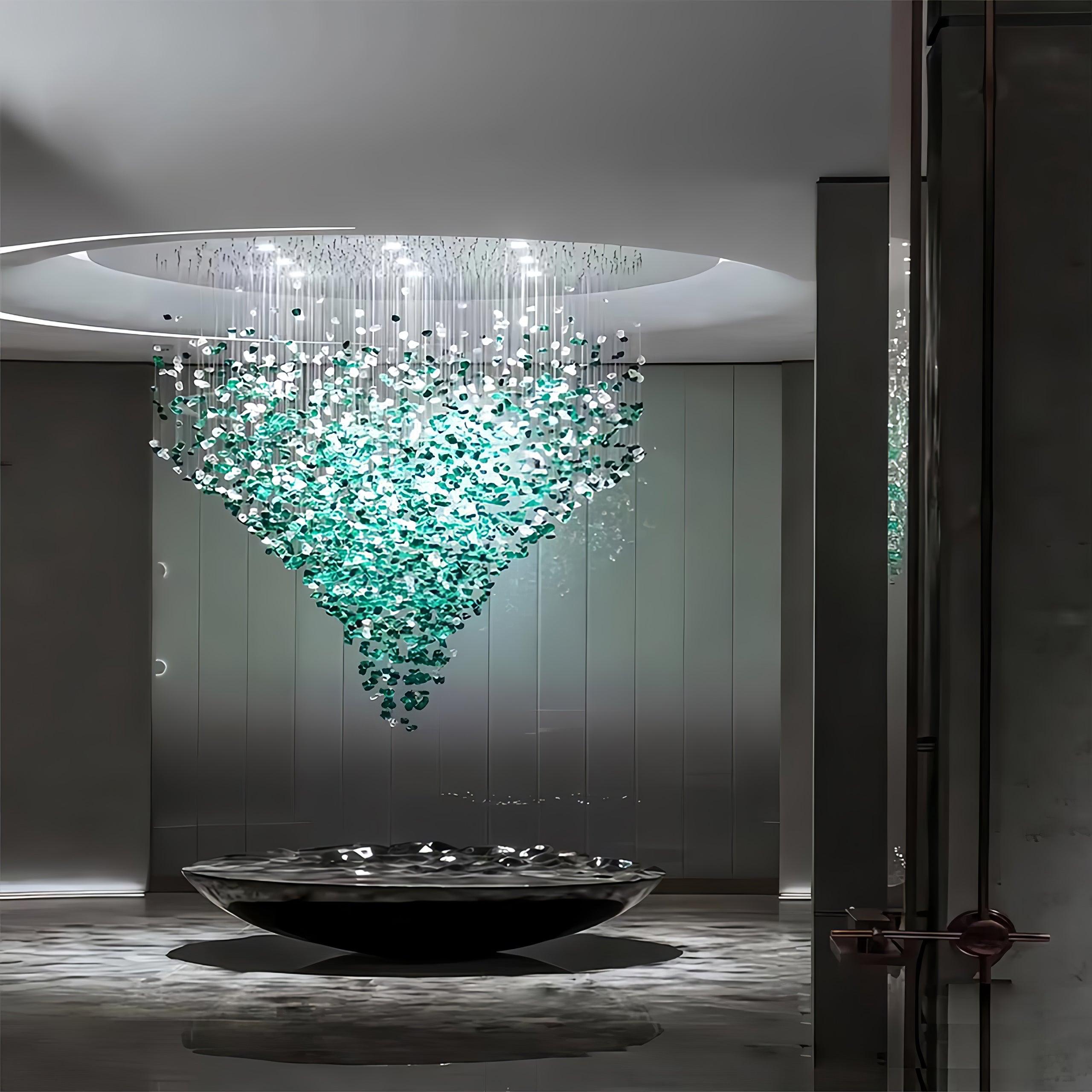 DIY Crystal Stone Chandeliers