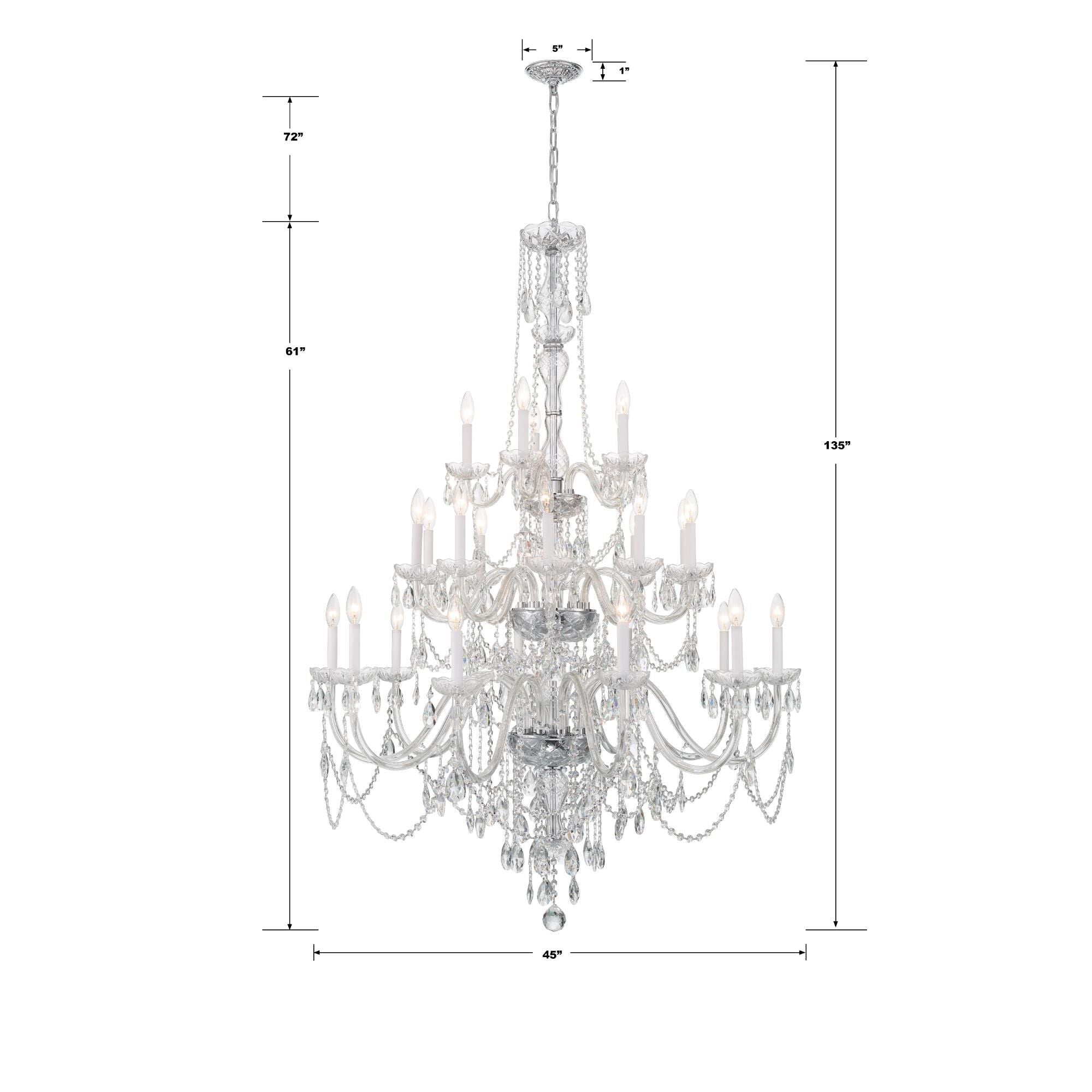 Crystorama 45 Inch 25 Light Chandelier Cp775794
