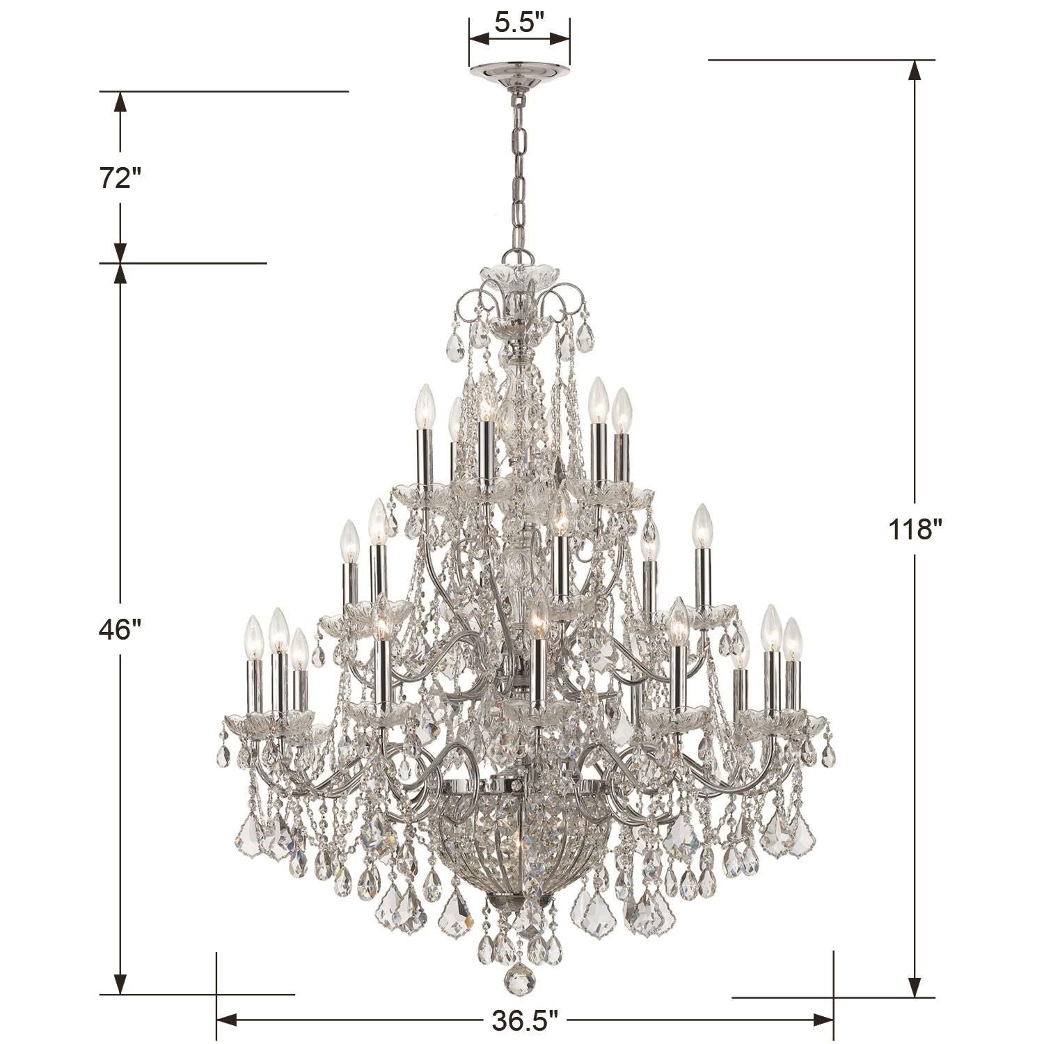 Crystorama Imperial 36 Inch 26 Light Chandelier Cp51777