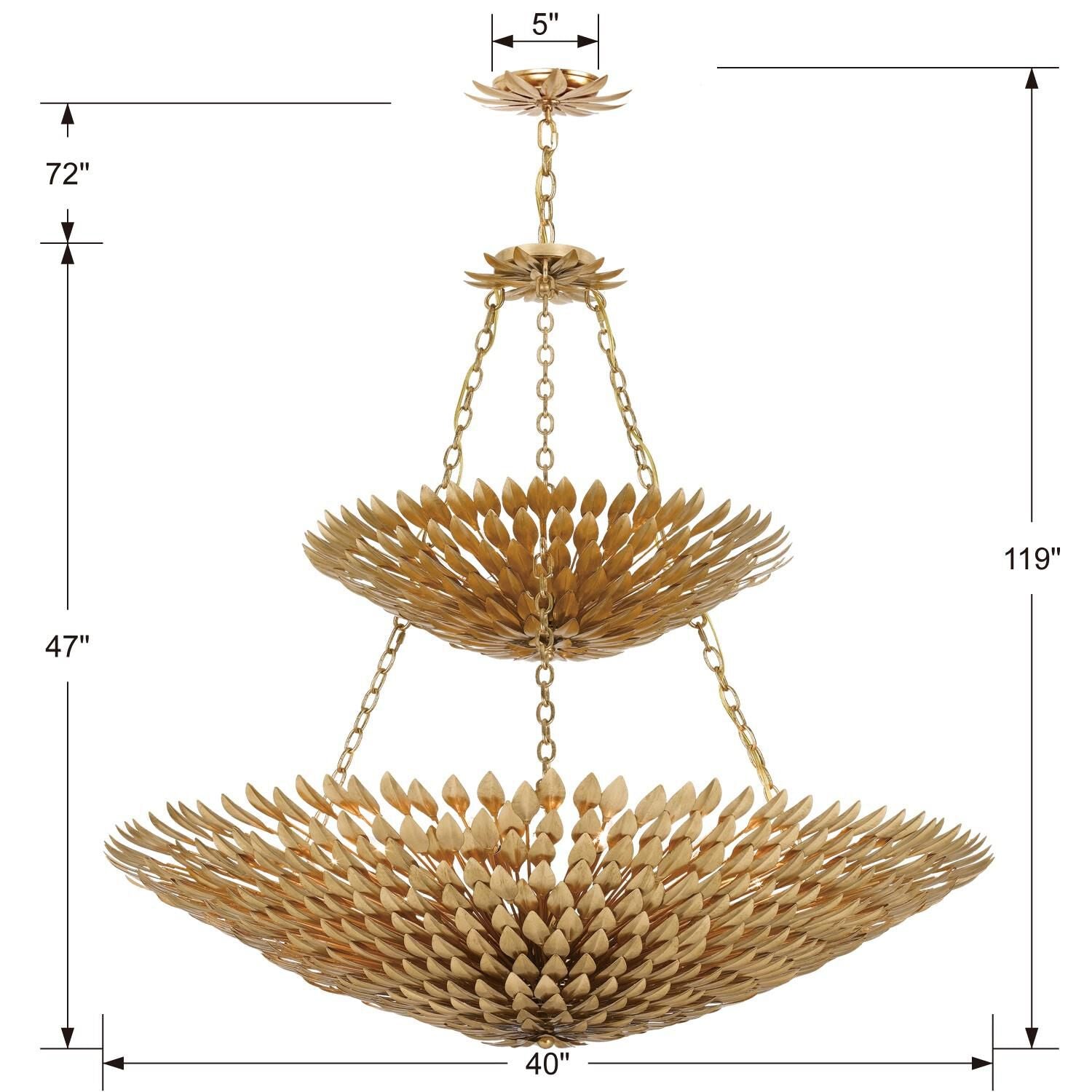 Crystorama Broche 40 Inch 18 Light Chandelier Cp83496