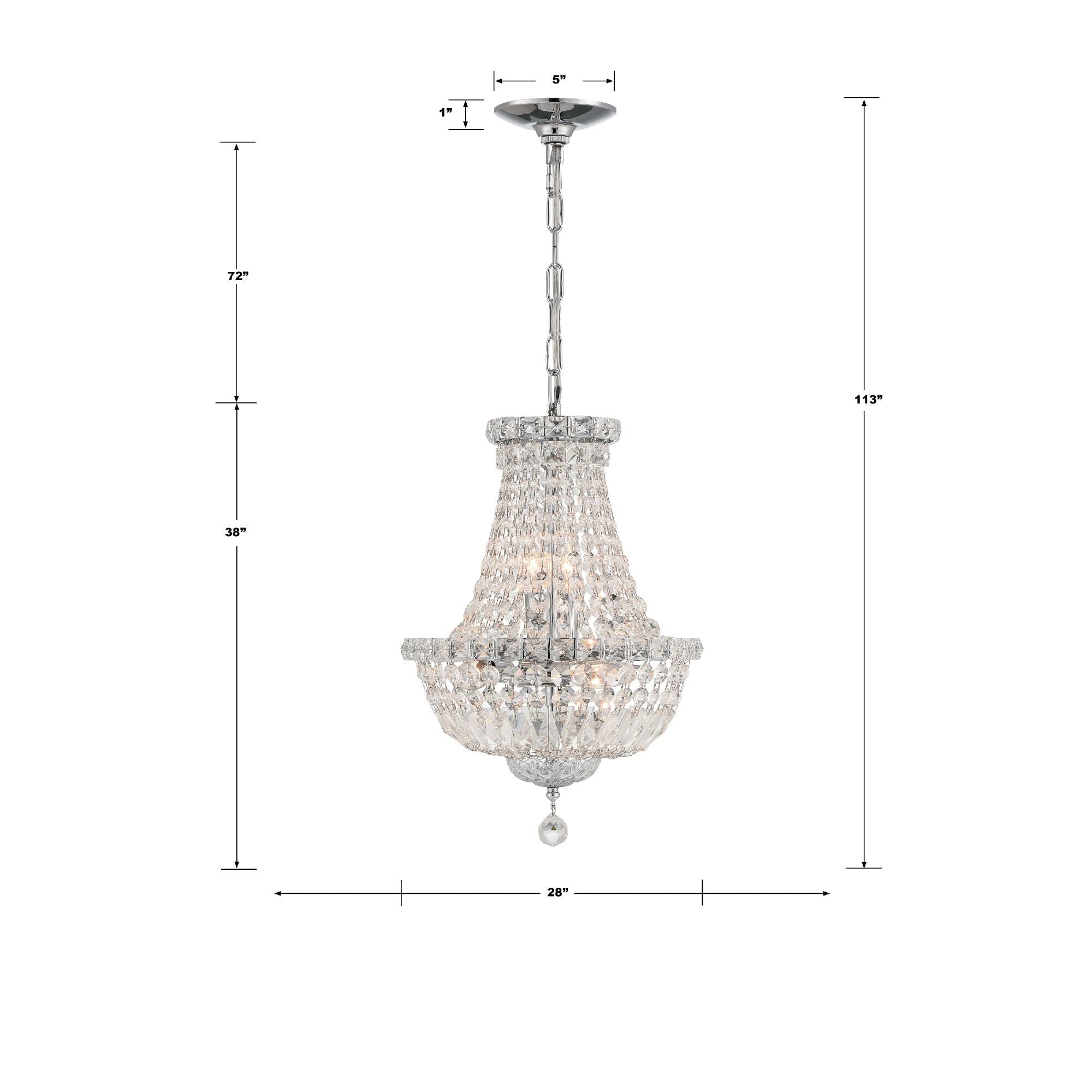 Crystorama Roslyn 28 Inch Chandelier Cp775786