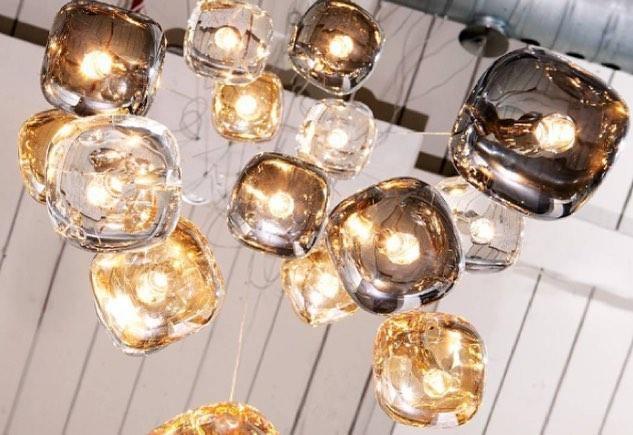 Cubie Suspension Brushed Brass Base