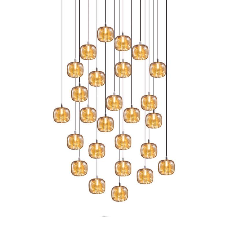 Cubie Suspension Brushed Brass Base