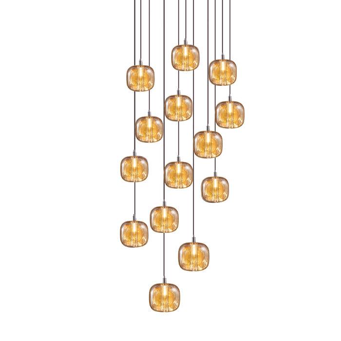Cubie Suspension Brushed Brass Base