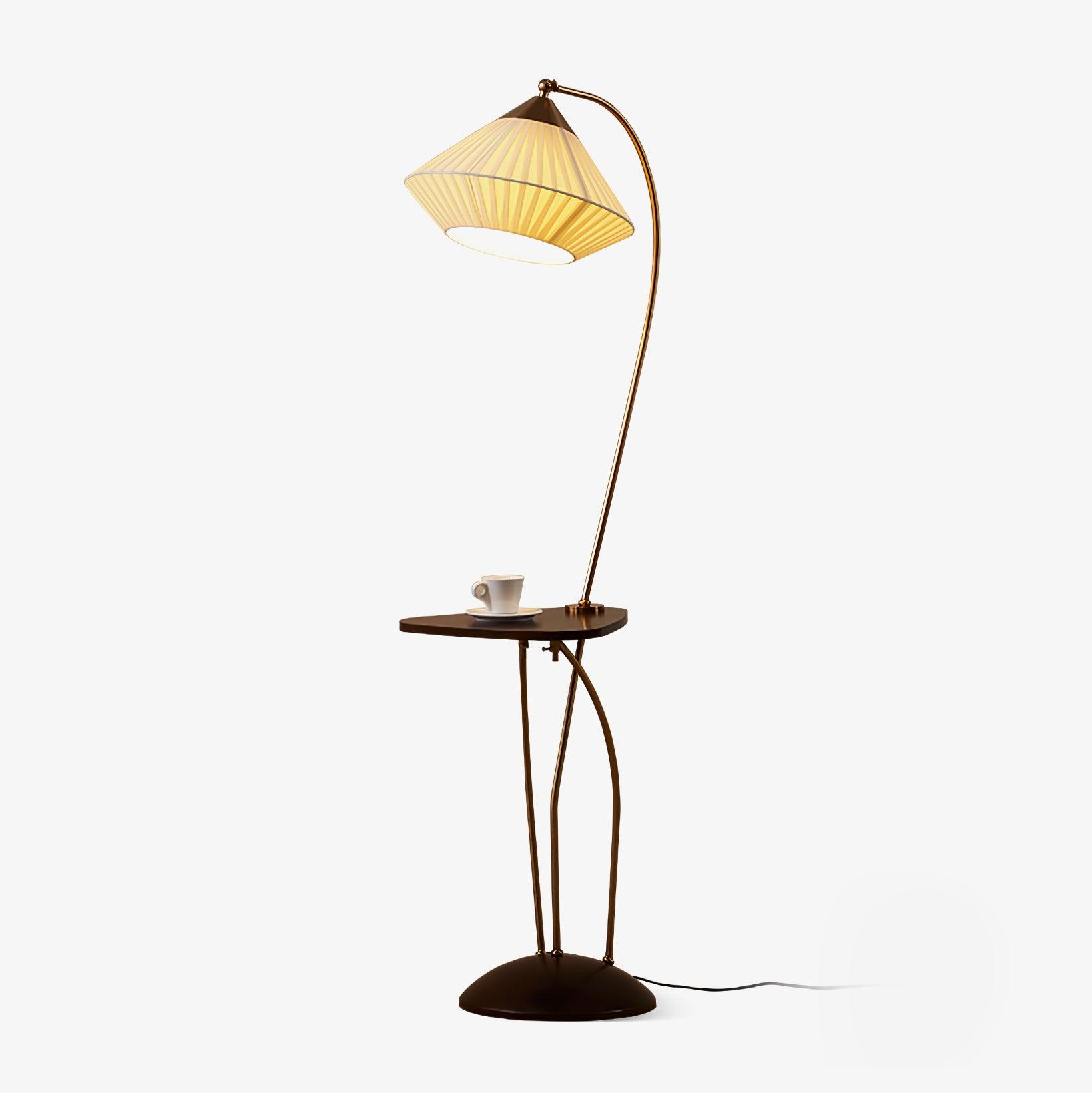 Curve with Table Floor Lamp