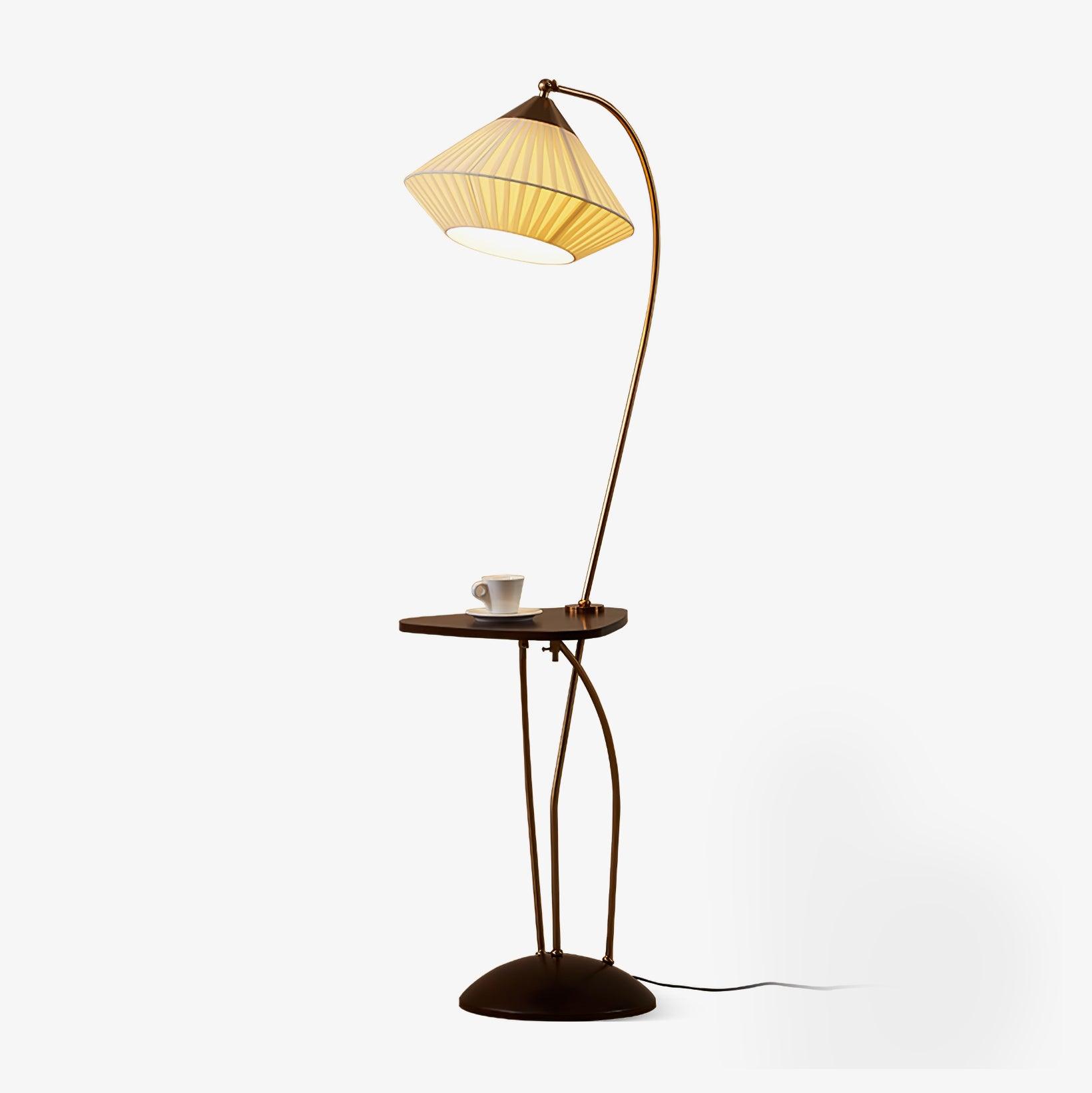 Curve with Table Floor Lamp