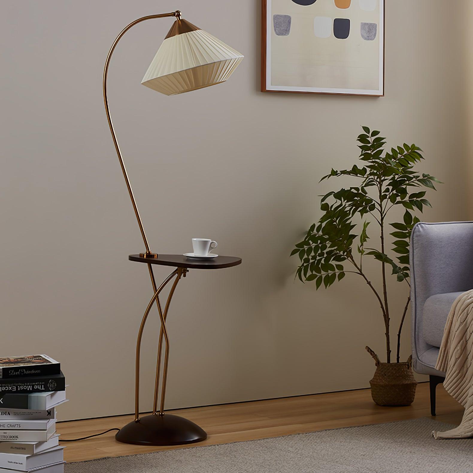 Curve with Table Floor Lamp