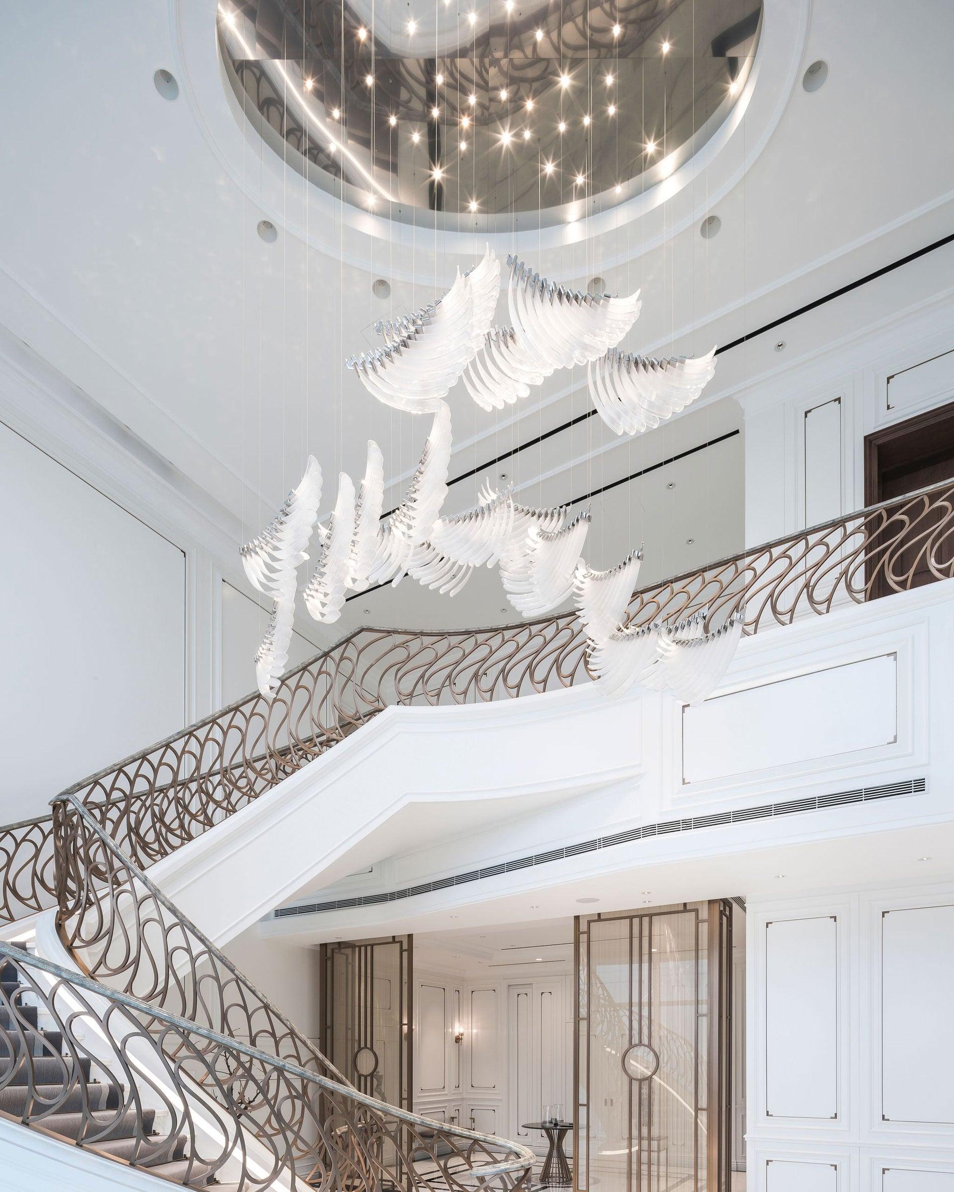 DIY Bird Feather Wings Chandelier