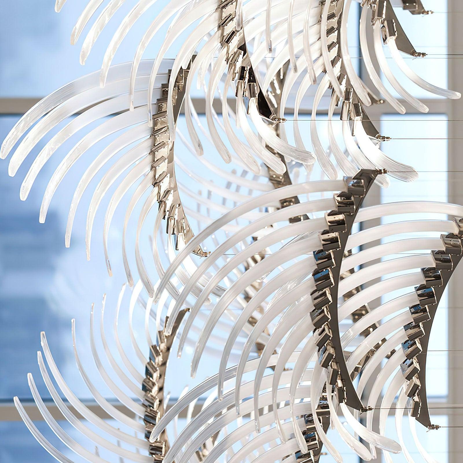 DIY Bird Feather Wings Chandelier