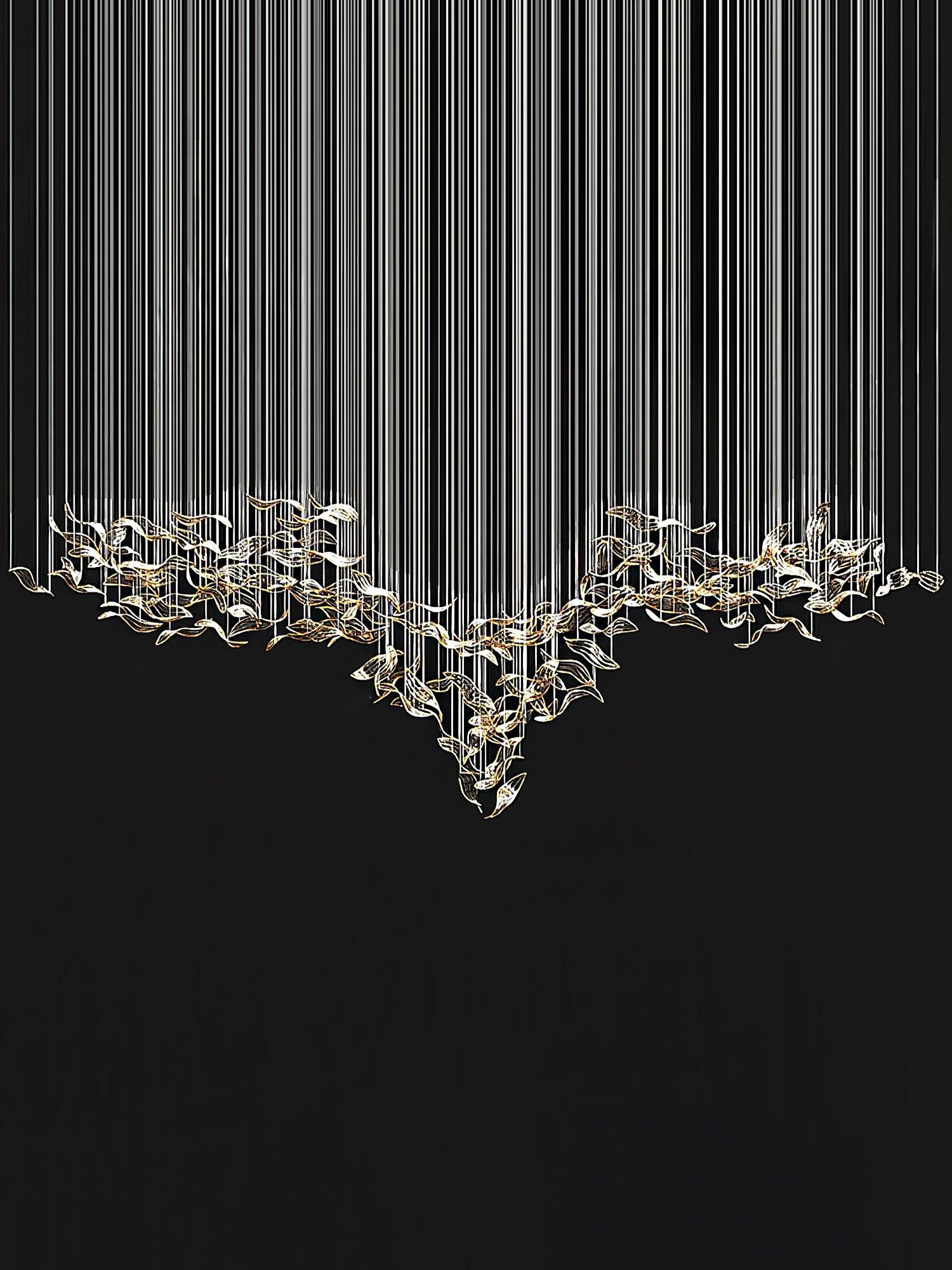 DIY Fallen Leaf Chandelier