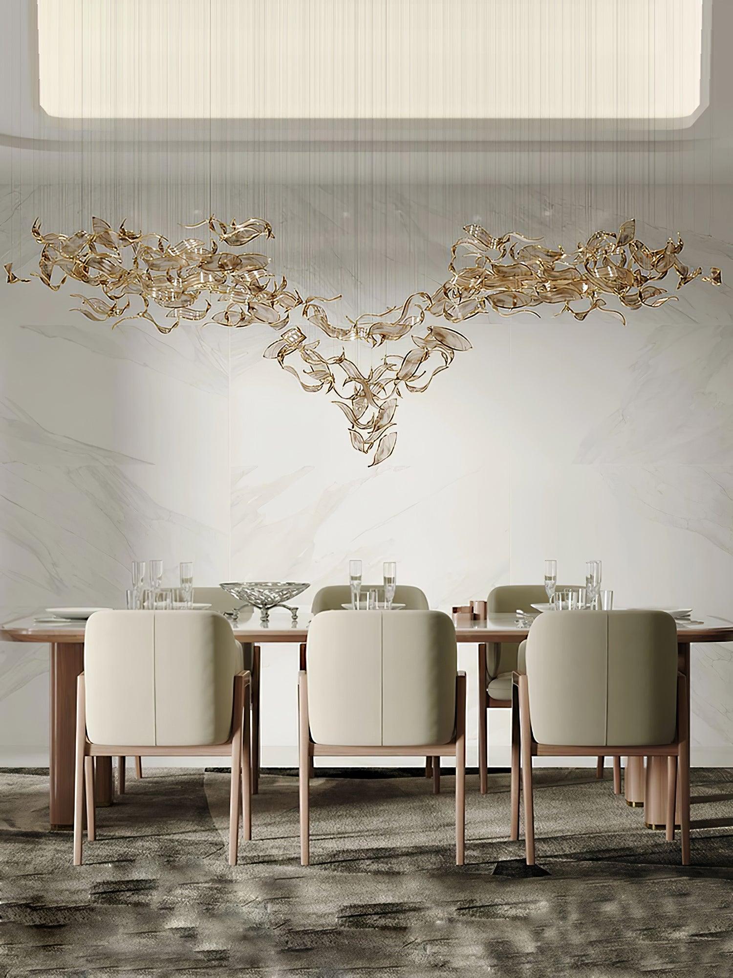 DIY Fallen Leaf Chandelier